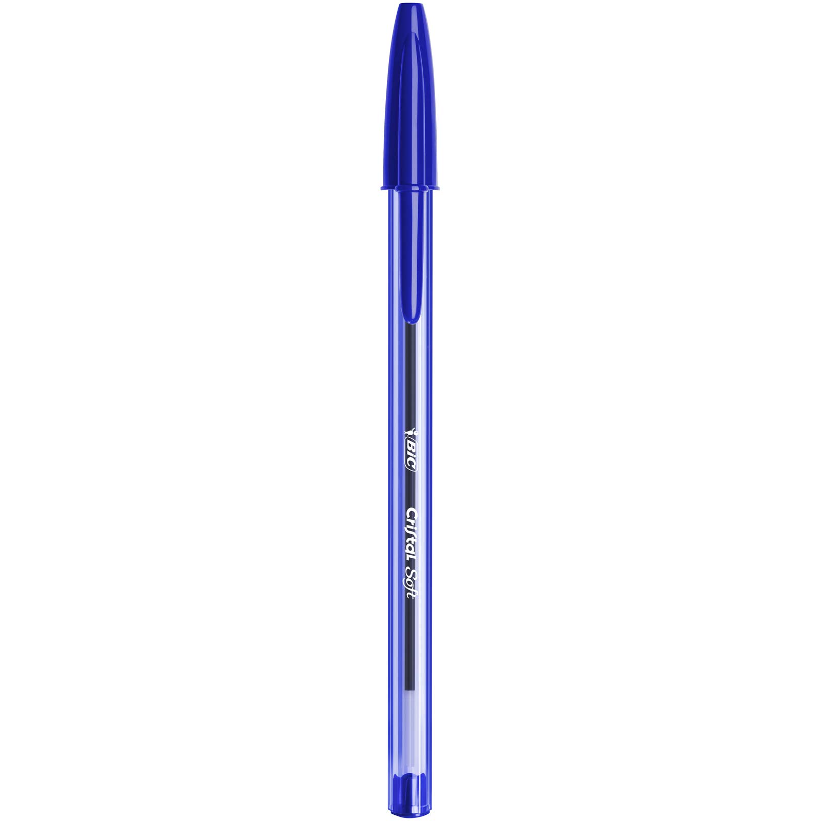 Stylo Bille Cristal Soft BIC - Pointe Moyenne 1,2 mm - Bleu, Pochette de 10 – Image 3