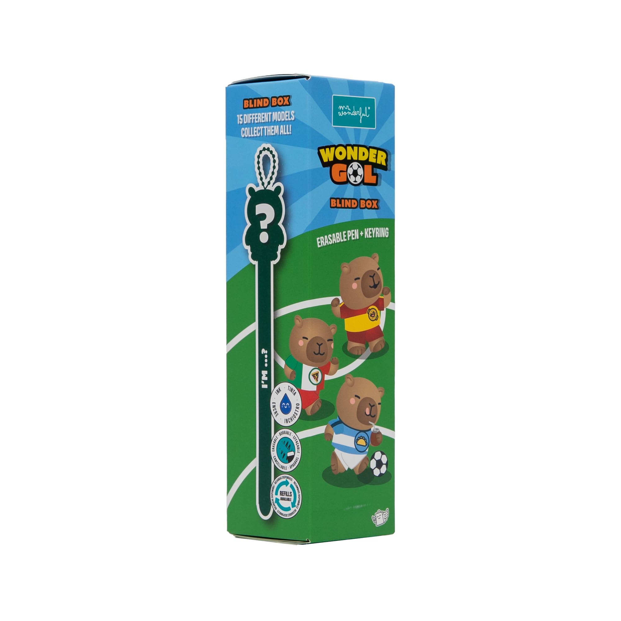 Stylo Effaçable Mr. Wonderful Wonder GOL avec Porte-clés Capybara