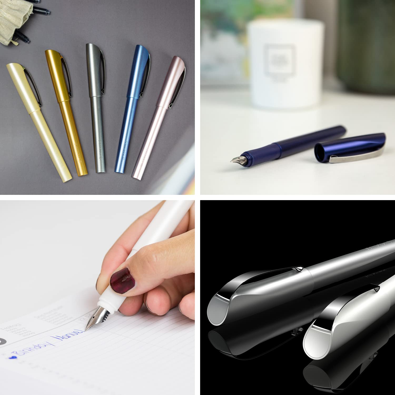 Kit d'Écriture Schneider Ceod Shiny avec Stylo Plume et Roller - Bleu Pacifique – Image 3