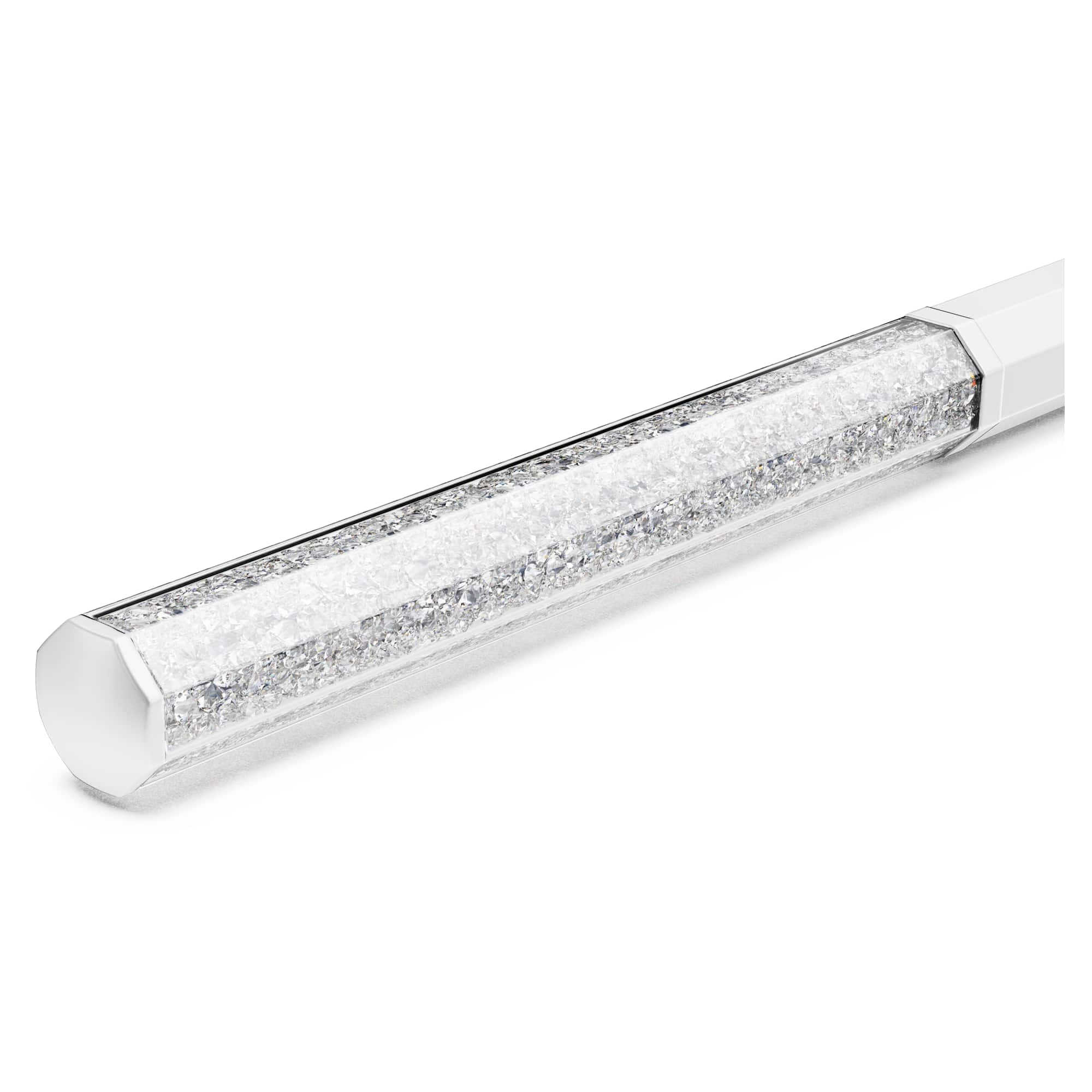 Stylo Bille Crystalline Swarovski - Laqué Blanc Serti Cristaux – Image 4