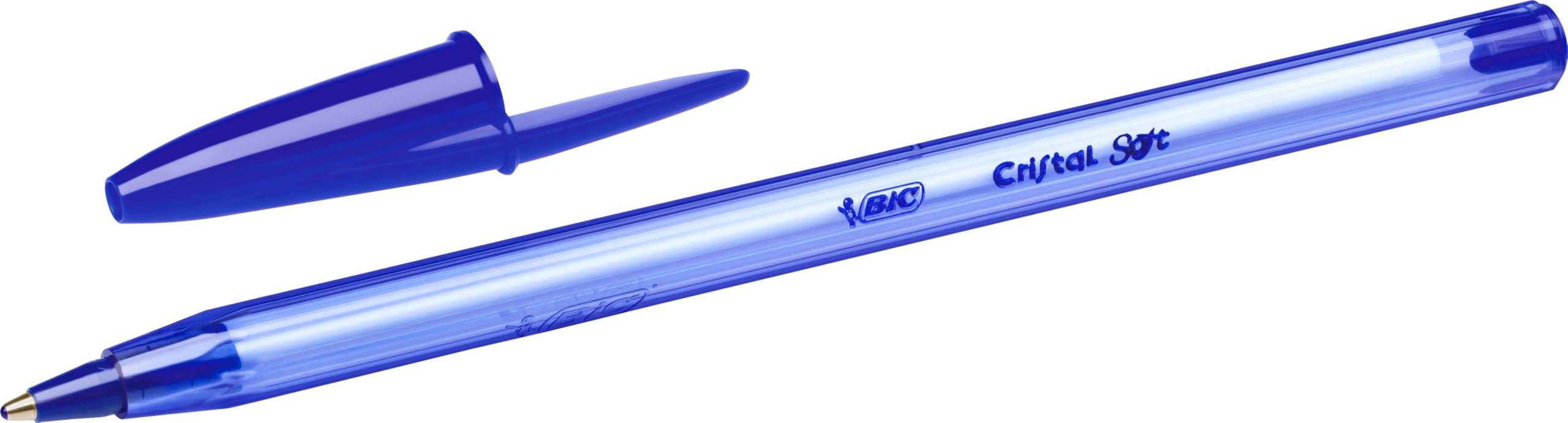 Stylo Bille Cristal Soft Bic - Pointe Moyenne 1,2 mm - Bleu - Boîte de 10 – Image 3
