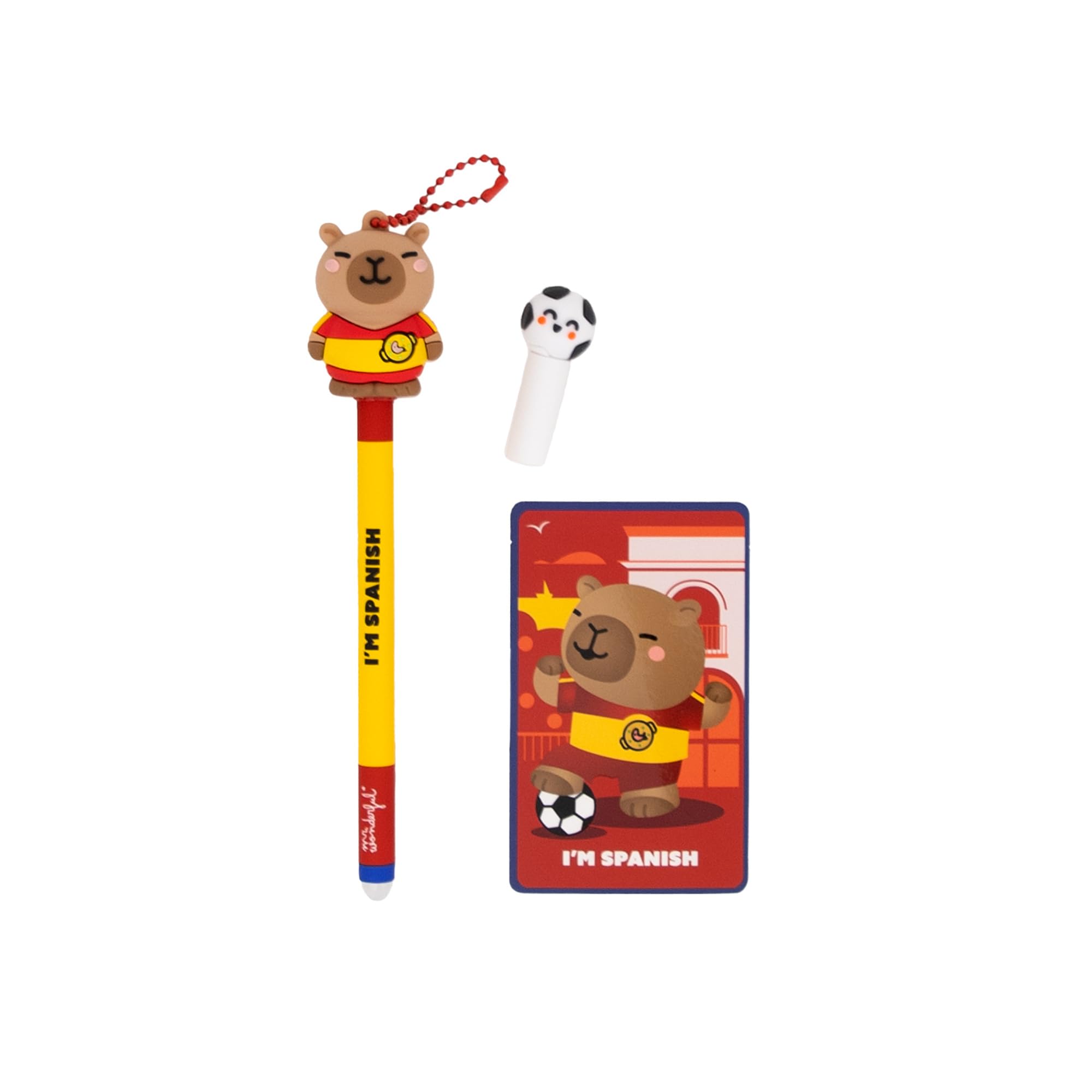 Stylo Effaçable Mr. Wonderful Wonder GOL avec Porte-clés Capybara – Image 7