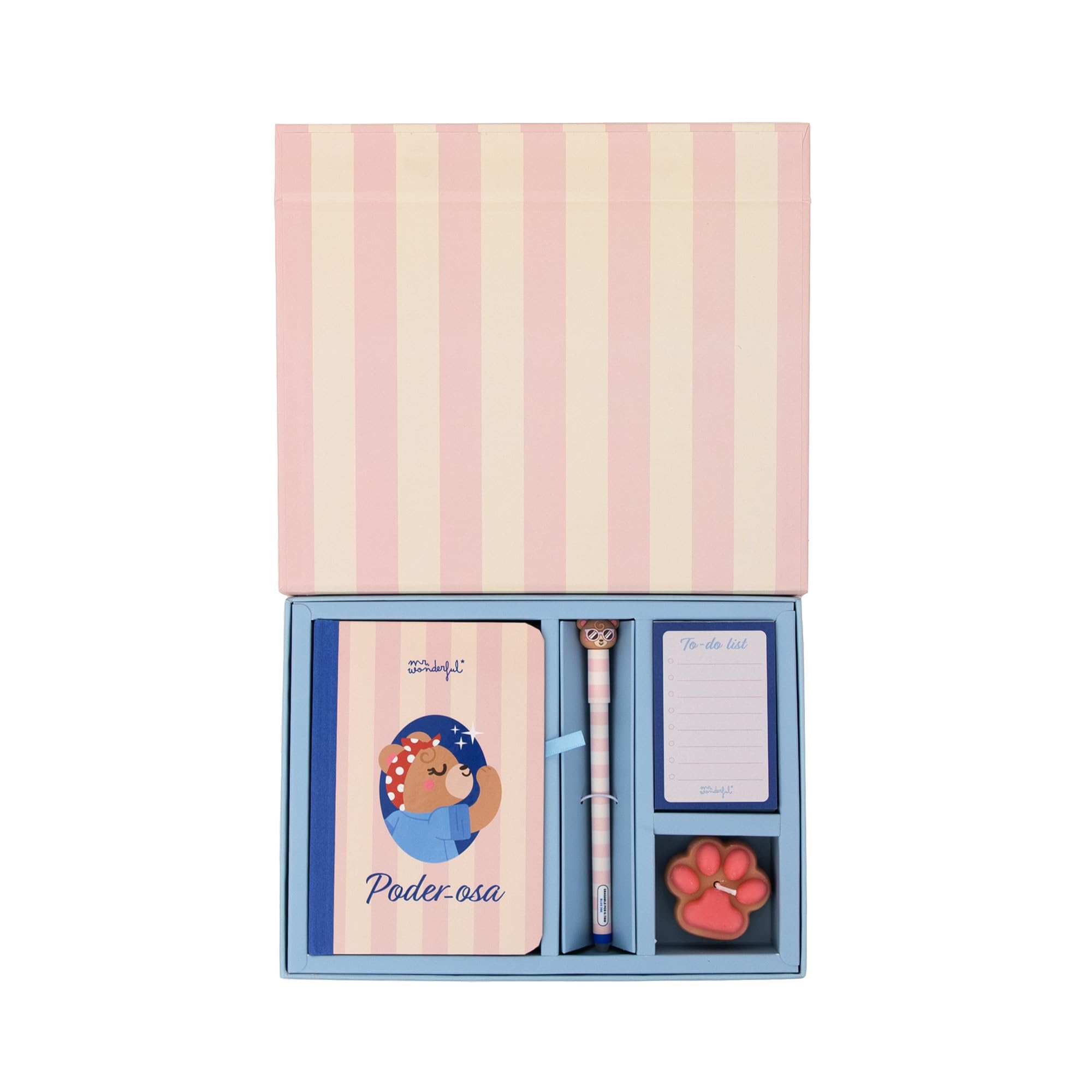 Coffret Cadeau Papeterie Mr. Wonderful - Cahier A6, Stylo Effaçable, Bougie et Bloc To-Do List – Image 5