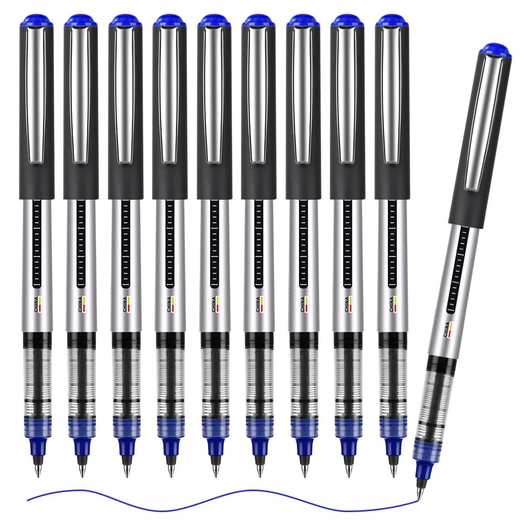 Stylo Roller Encre Gel OFFCUP 0.5mm Pointe Extra-Fine - Lot de 10