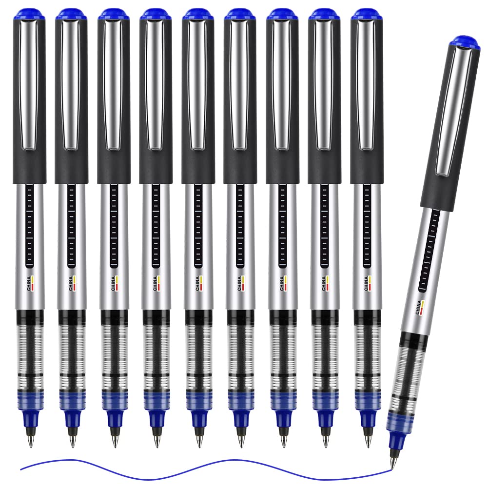 Stylo Roller Encre Gel OFFCUP 0.5mm Pointe Extra-Fine - Lot de 10
