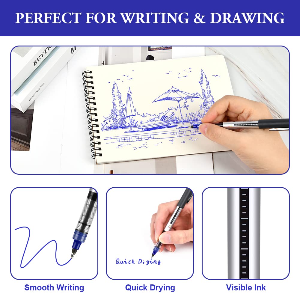 Stylo Roller Encre Gel OFFCUP 0.5mm Pointe Extra-Fine - Lot de 10 – Image 5