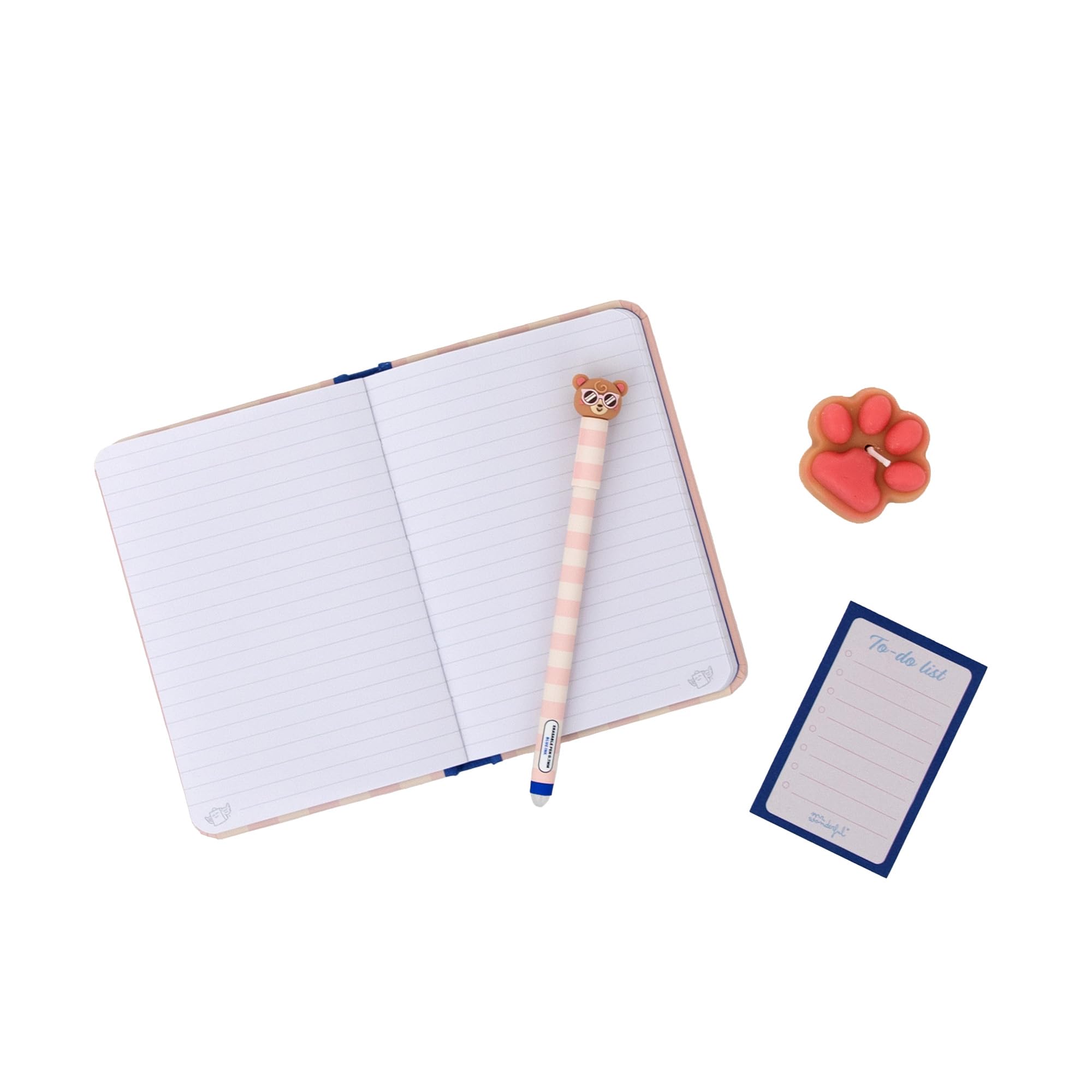 Coffret Cadeau Papeterie Mr. Wonderful - Cahier A6, Stylo Effaçable, Bougie et Bloc To-Do List – Image 4