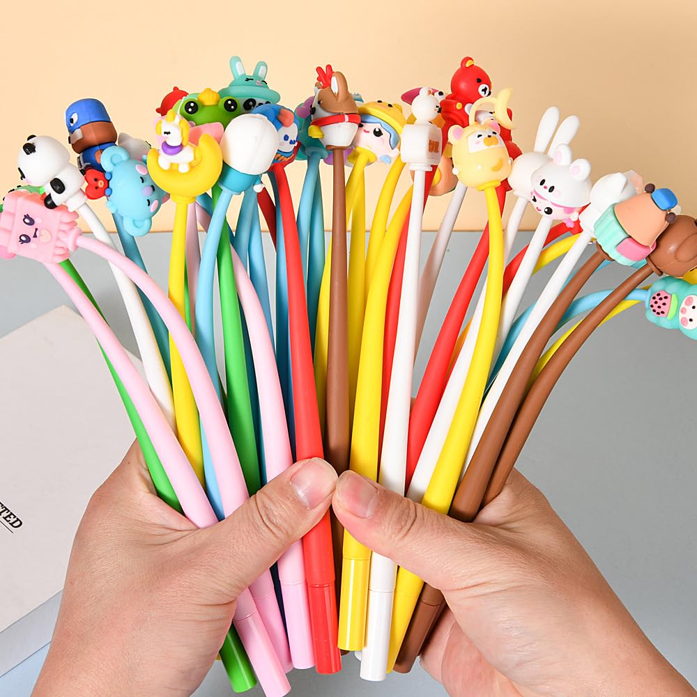 30 Stylos Gel Kawaii Moxiewell avec Motifs Cartoon - Cadeau Anniversaire Enfants – Image 7