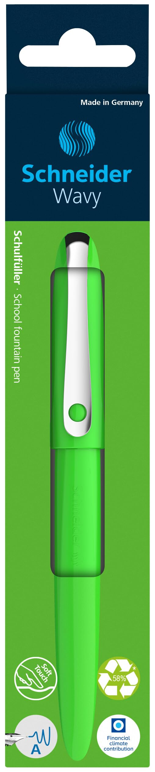 Stylo Plume Débutant Schneider Wavy Vert - Ambidextre – Image 6