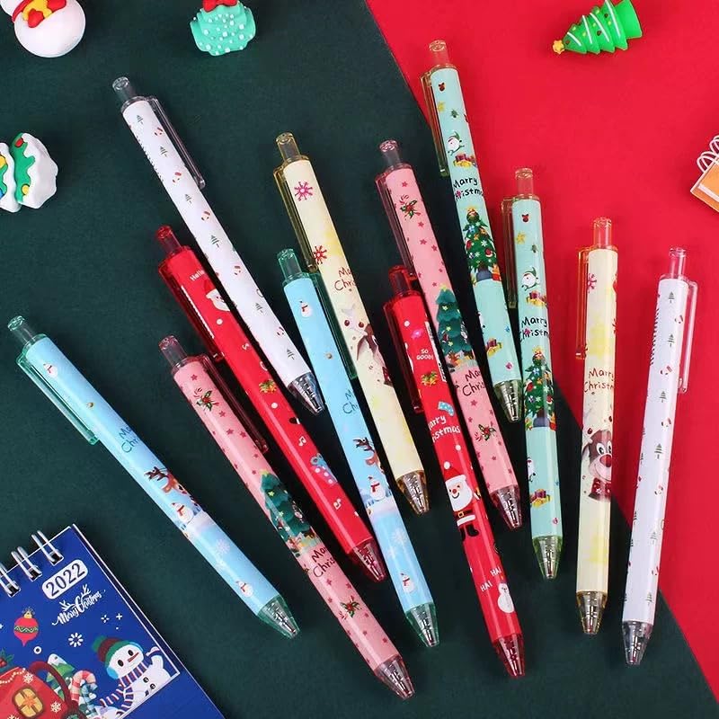 Stylos Bille Rétractables Gel Noir - Noël – Image 5