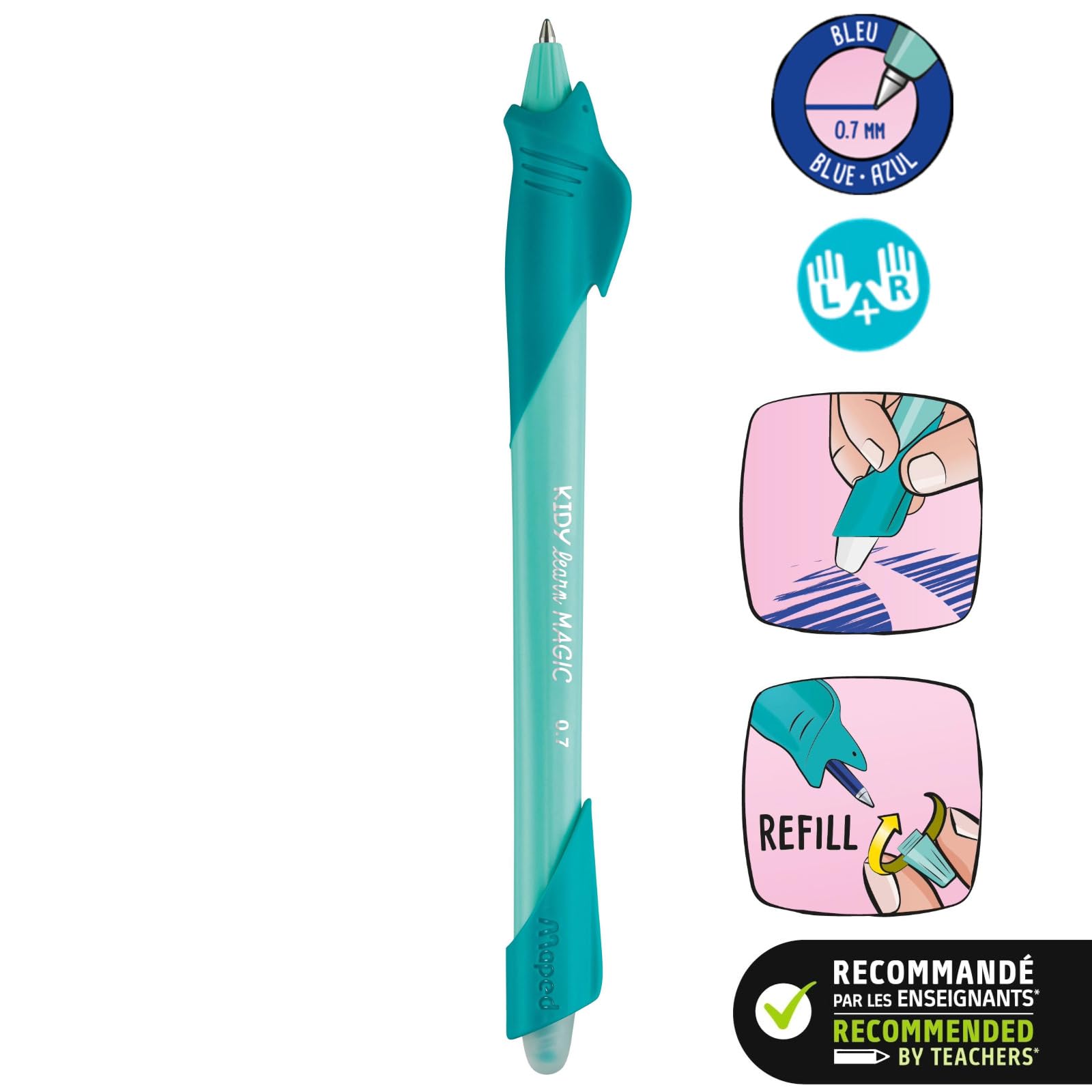 Stylo Effaçable Kidy Learn Requin Maped - Gomme Intégrée – Image 4