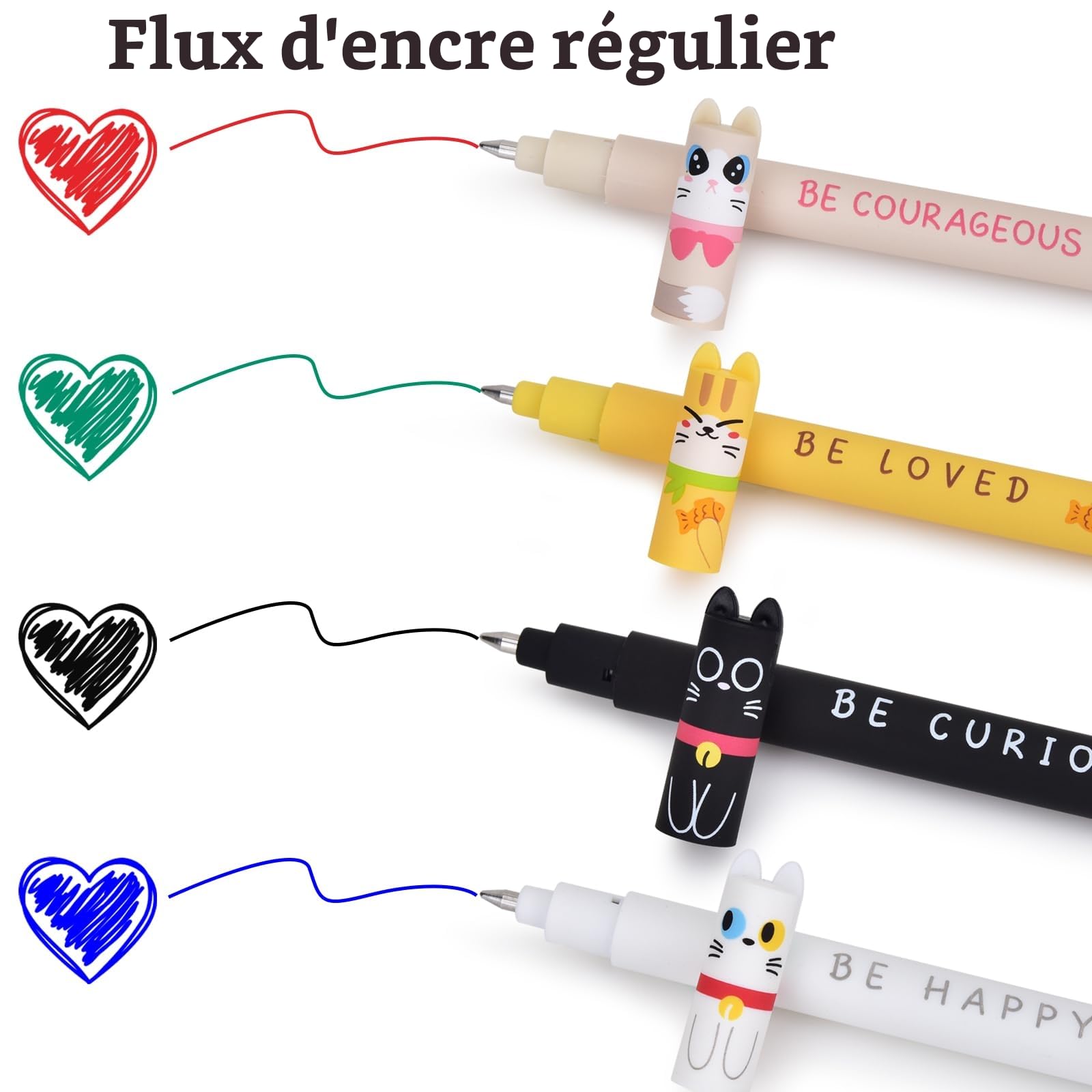 Lot de 4 Stylos Effaçables Pointe 0,7 mm pour Enfants – Image 6