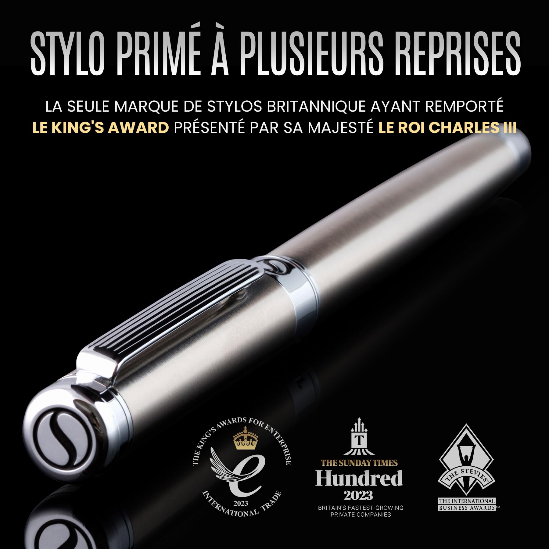 Stylo Roller Acier Inoxydable Scriveiner - Coffret Cadeau – Image 2
