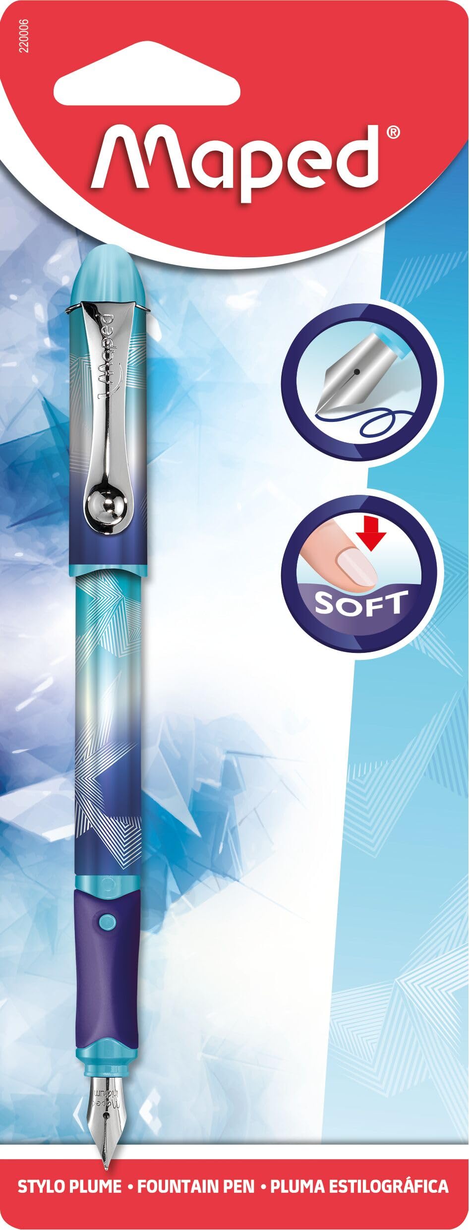 Stylo Plume Arctic Vibes Maped - Acier Inoxydable Pointe Iridium