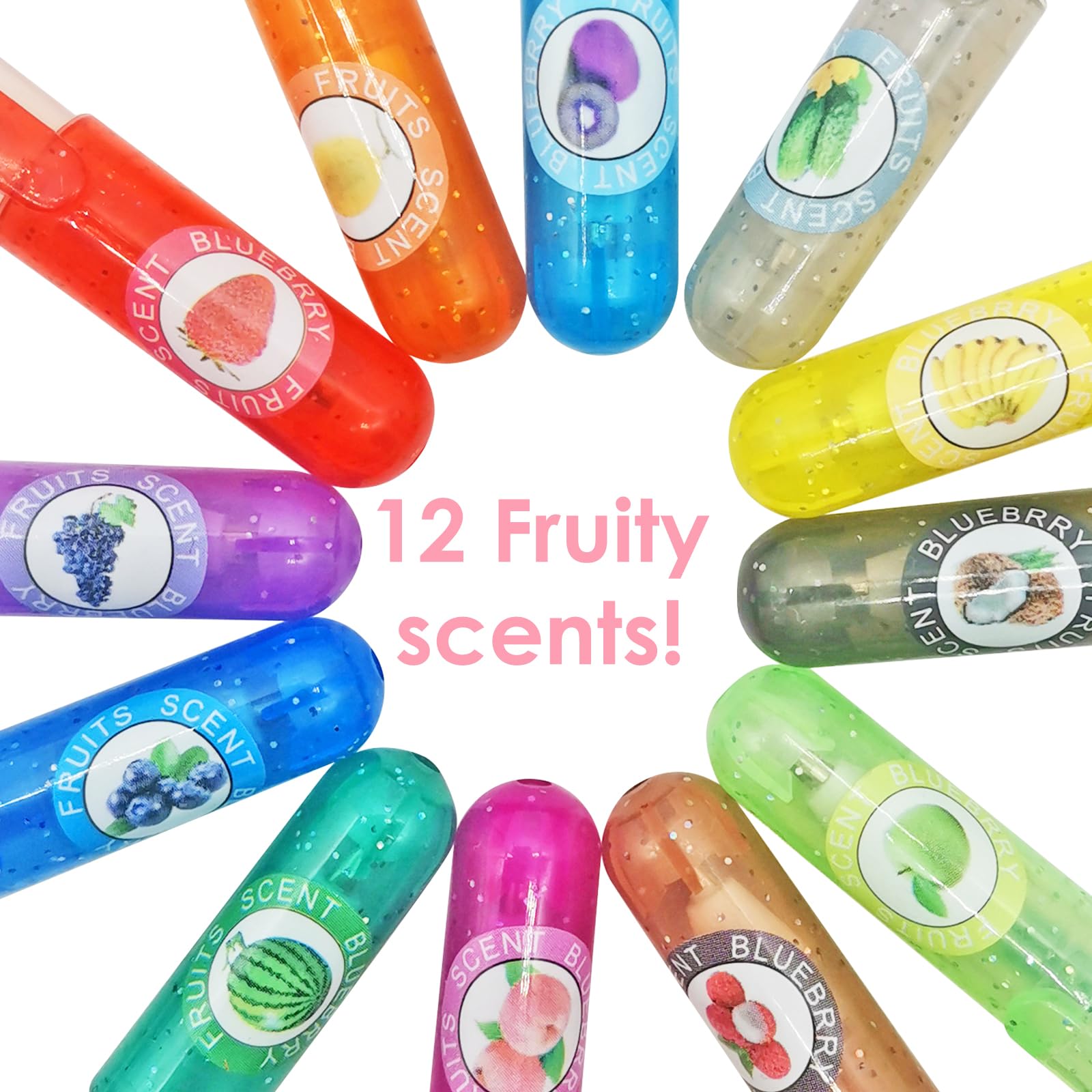 Stylo Gel Parfumé YOUKAI - Lot de 12 Stylos Scintillants – Image 4