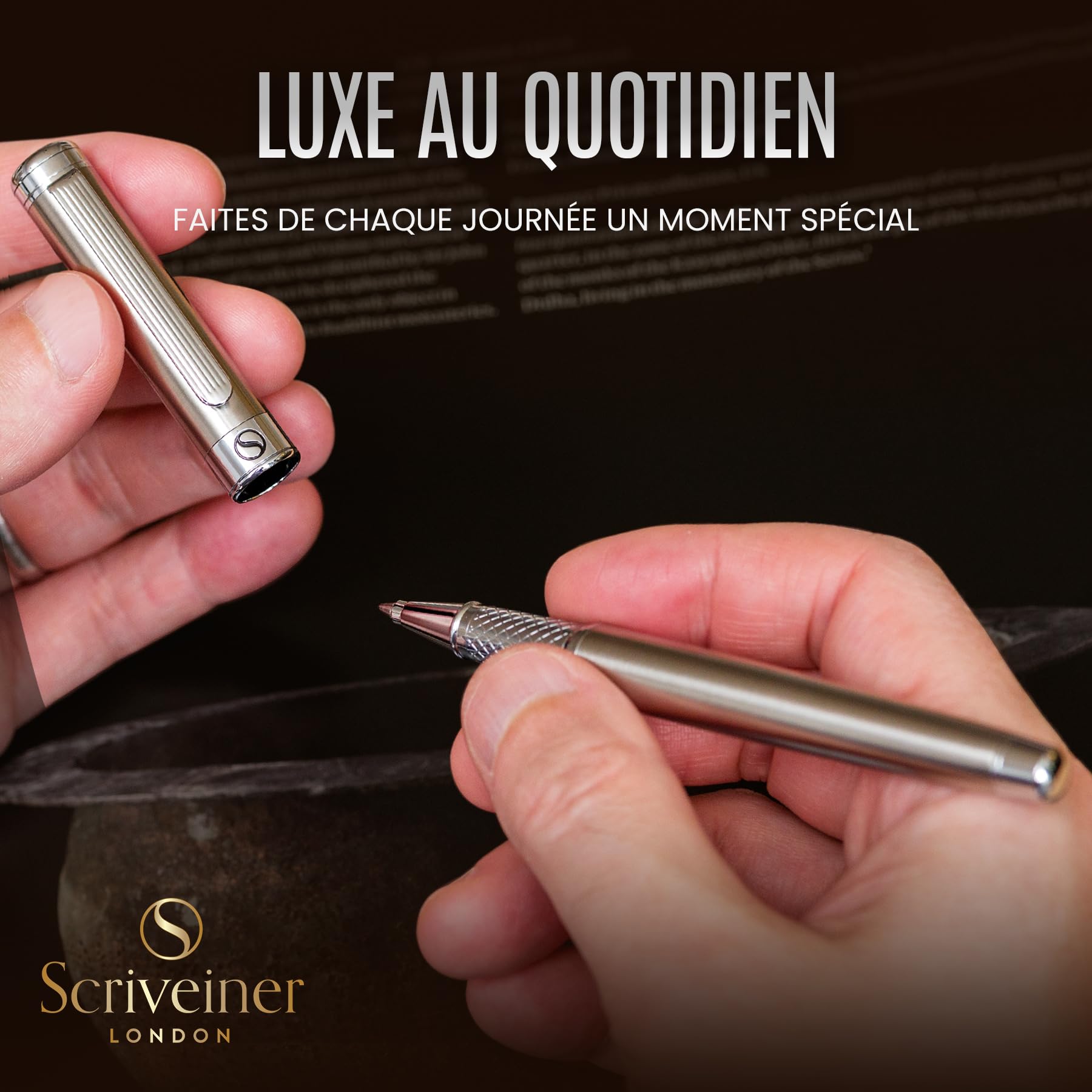 Stylo Roller Acier Inoxydable Scriveiner - Coffret Cadeau – Image 5