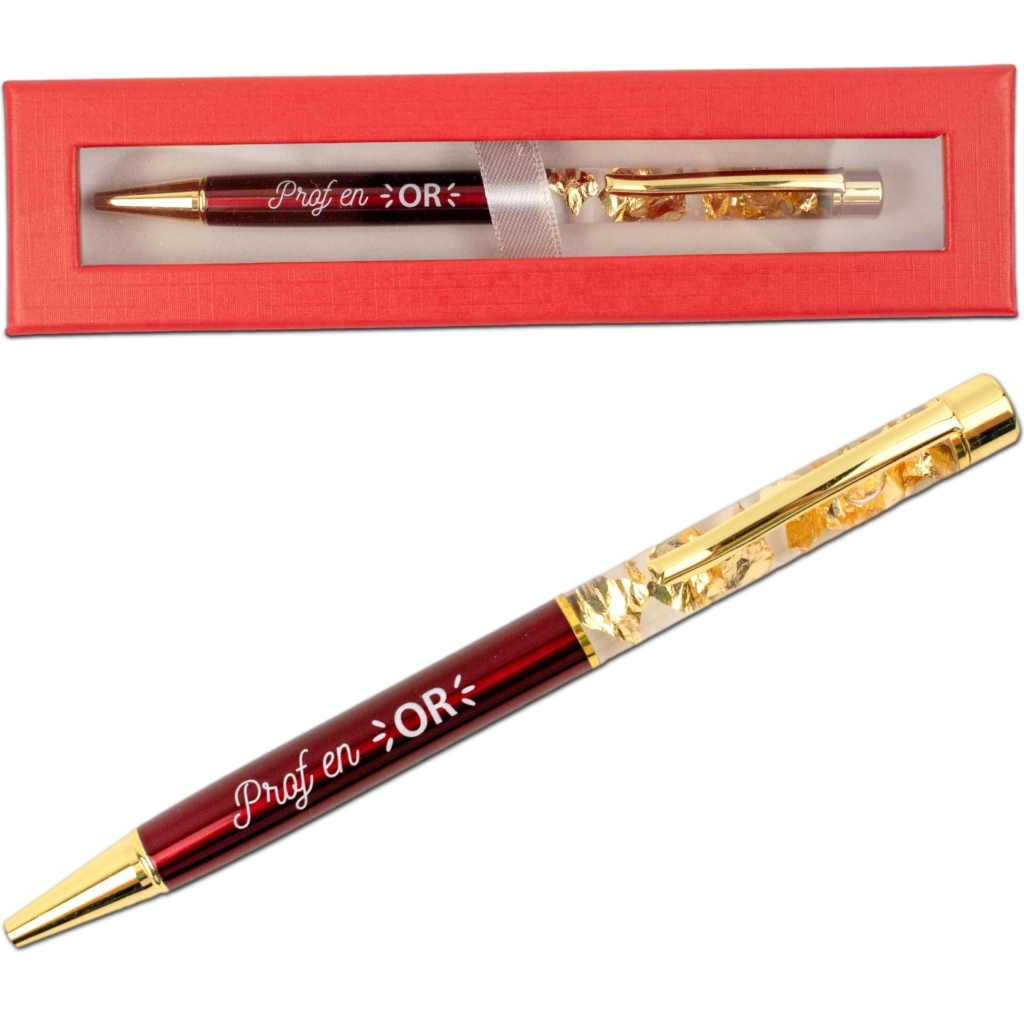 Stylo Bille Prof en Or Ernestine - Coffret Cadeau