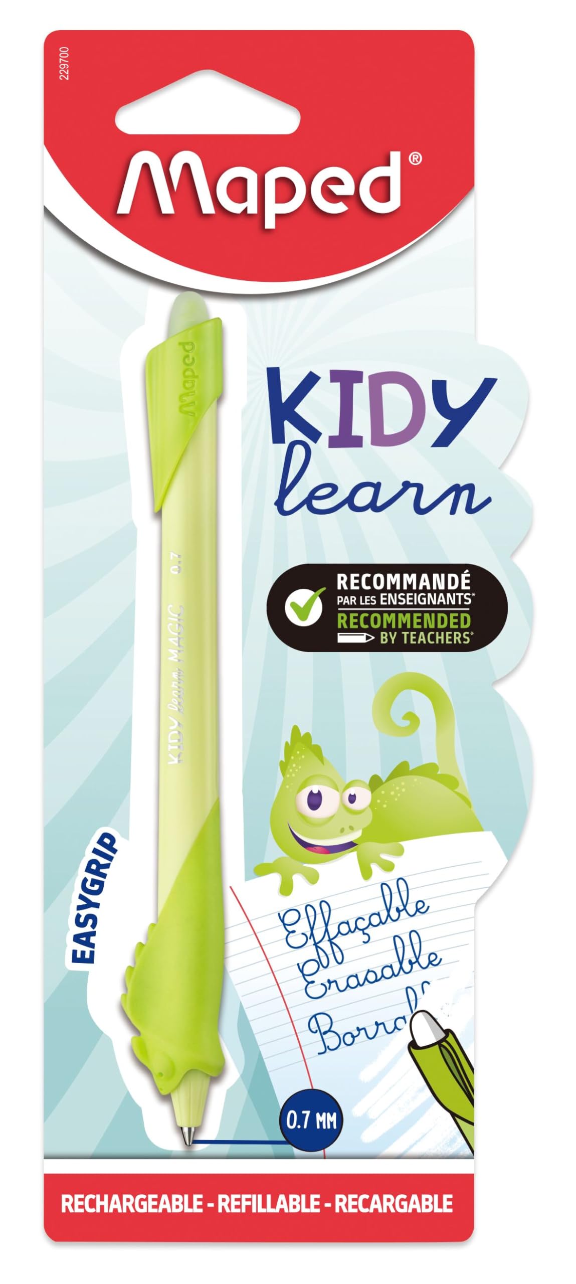 Stylo Effaçable Kidy Learn Caméléon Maped - Rechargeable et Ergonomique