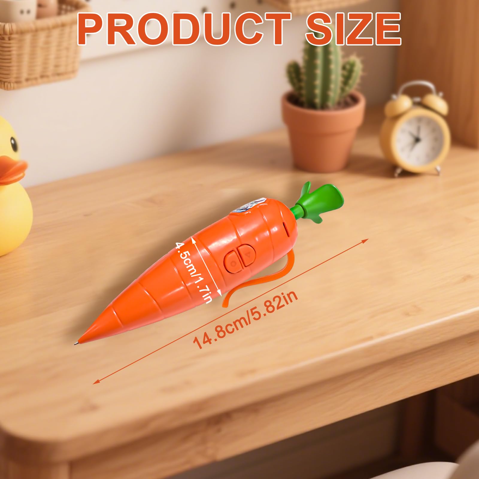Stylo Enregistreur Carotte Suevut - Stylo Bille Orange Mignon – Image 2