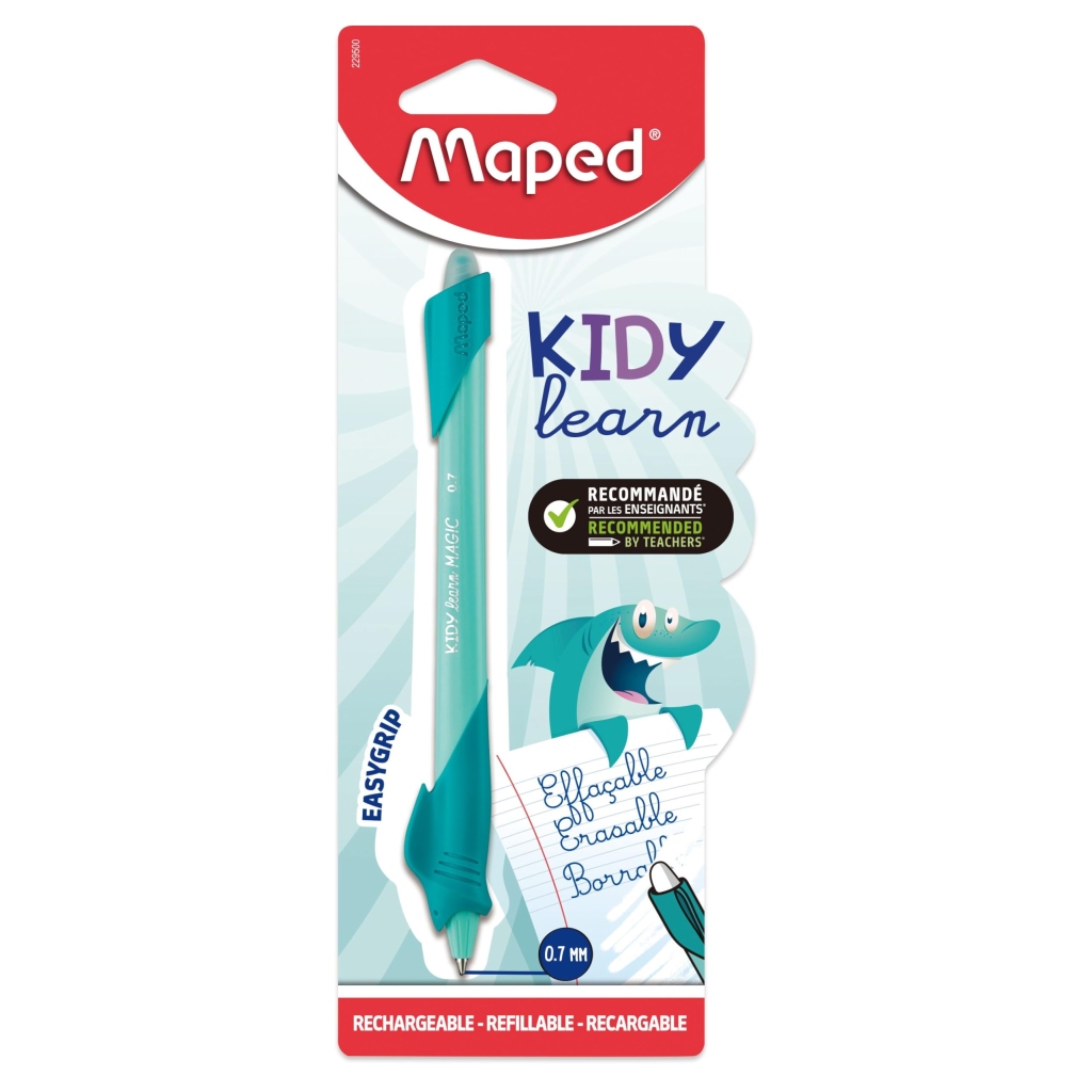 Stylo Effaçable Kidy Learn Requin Maped - Gomme Intégrée