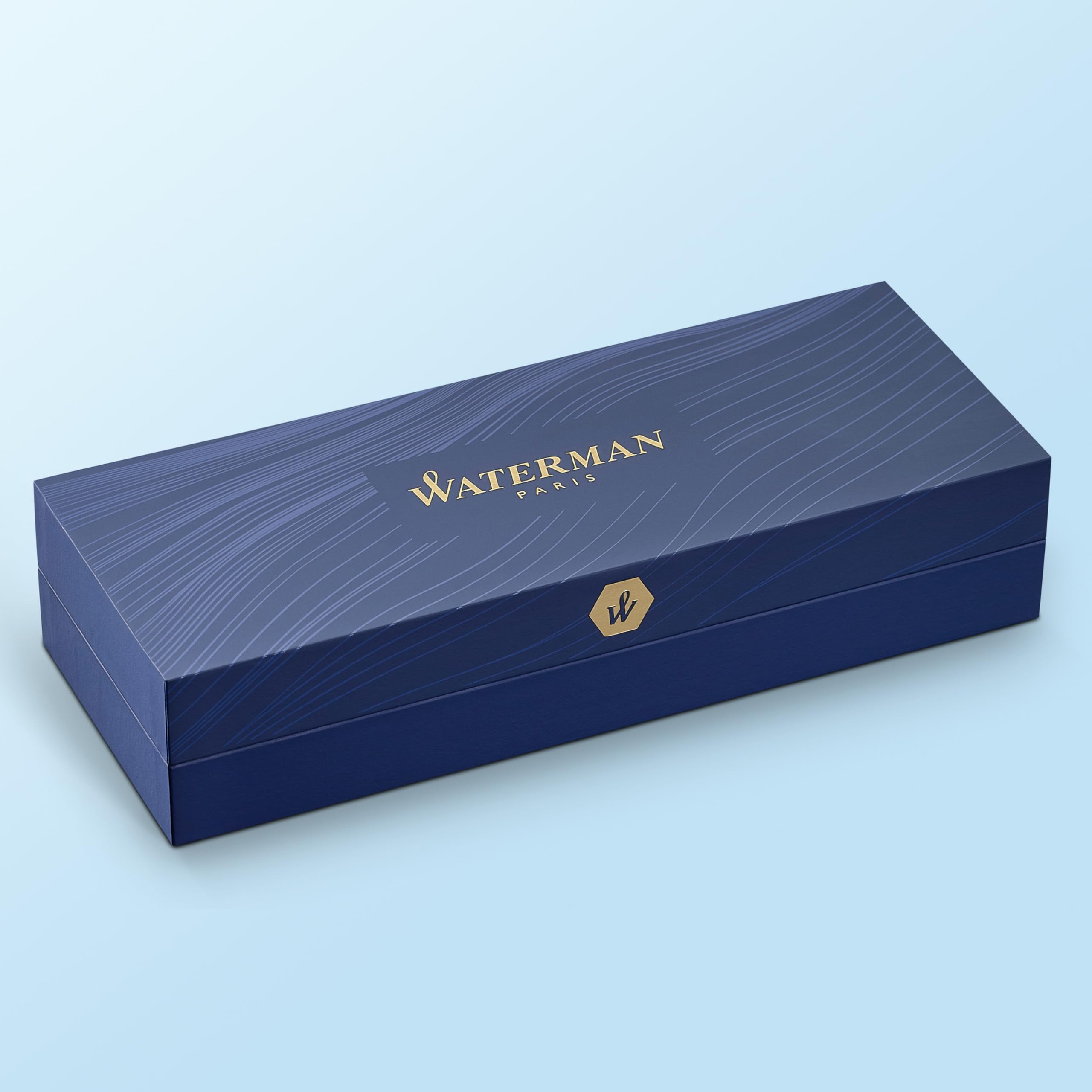 Stylo Roller Waterman Hémisphère Acier Inoxydable Or Fin 23K - Coffret Cadeau – Image 5