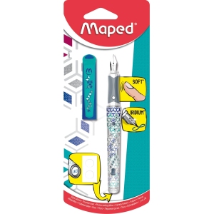 Stylo Plume Bleu Ergonomique Maped - Rechargeable