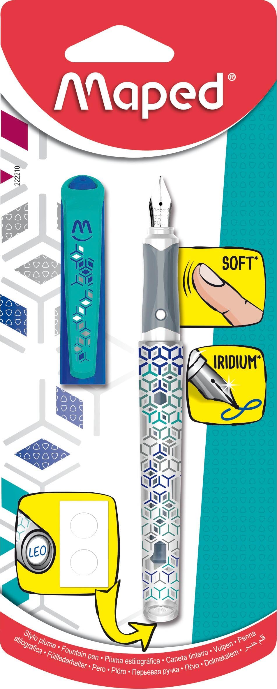Stylo Plume Bleu Ergonomique Maped - Rechargeable