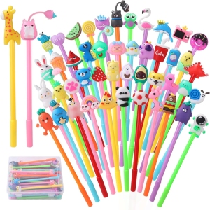 30 Stylos Gel Kawaii Moxiewell avec Motifs Cartoon – Cadeau Anniversaire Enfants