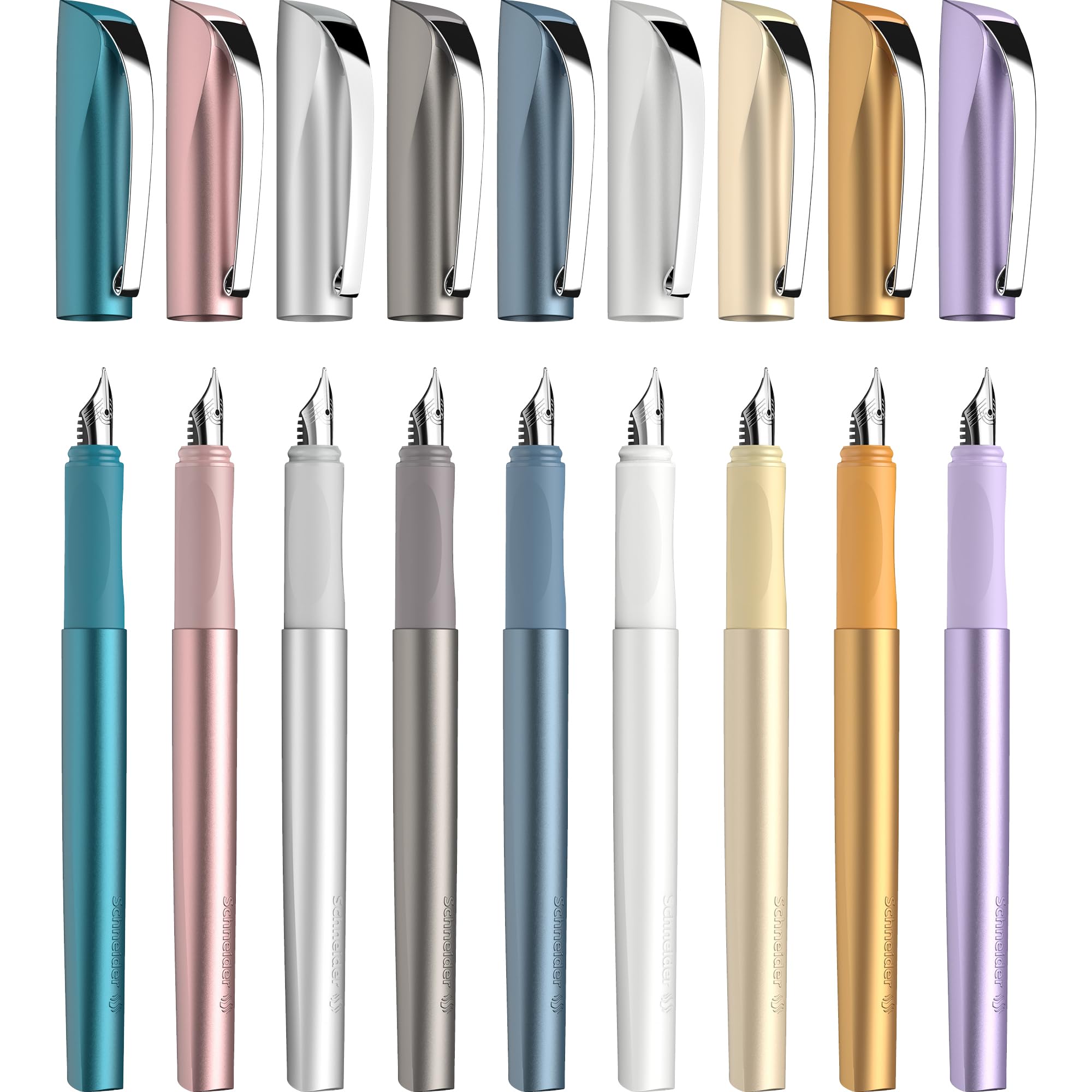 Kit d'Écriture Schneider Ceod Shiny avec Stylo Plume et Roller - Bleu Pacifique – Image 5