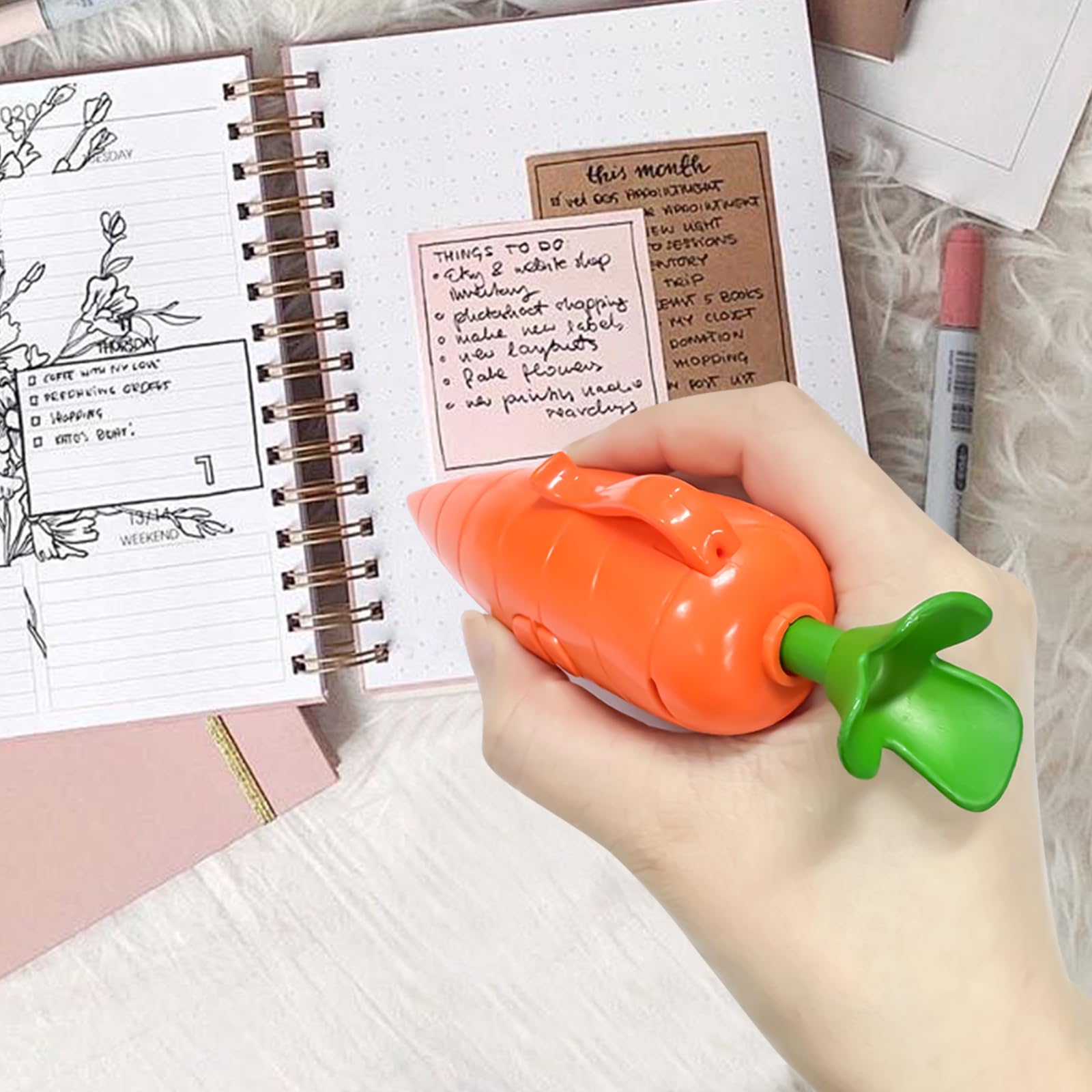 Stylo Enregistreur Carotte Suevut - Stylo Bille Orange Mignon – Image 7