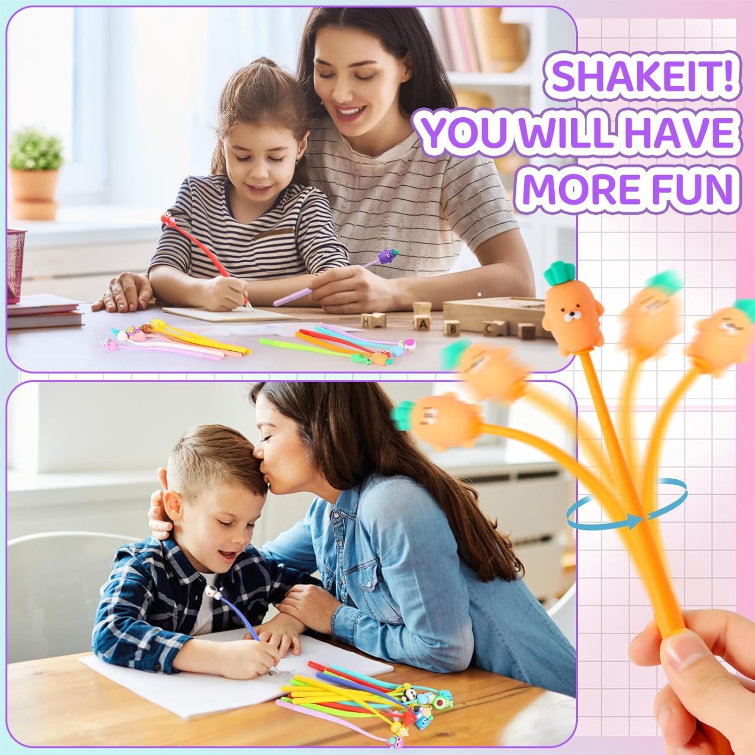 30 Stylos Gel Kawaii Moxiewell avec Motifs Cartoon - Cadeau Anniversaire Enfants – Image 6