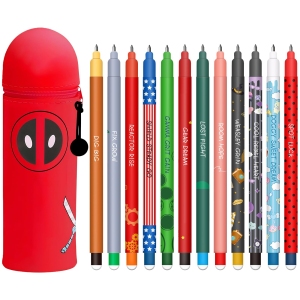 Lot de Stylos Gel Effaçables + Trousse Kawaii 2 en 1 – GTCIXEQ