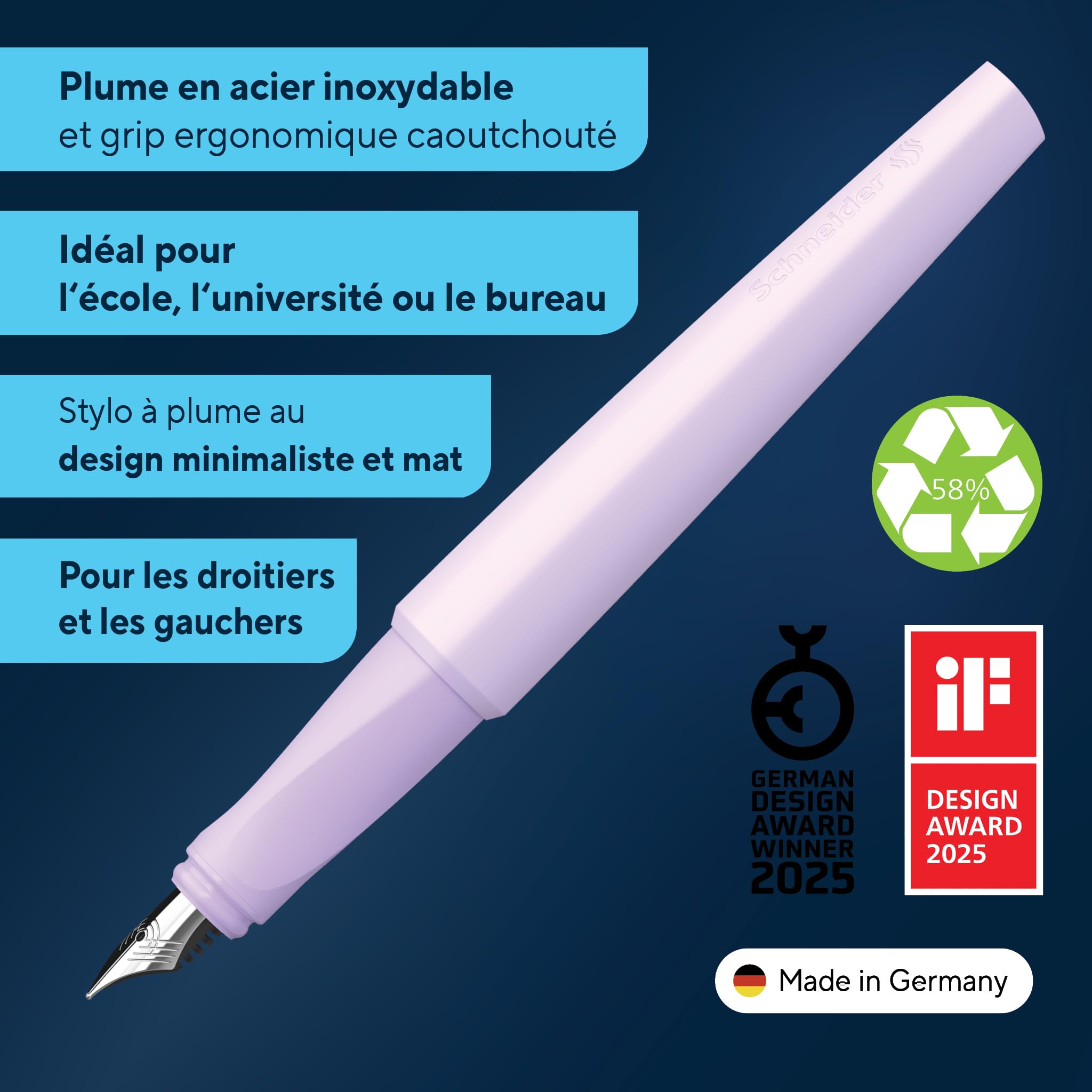 Stylo Plume Tomo Schneider Lavande - Rechargeable – Image 2