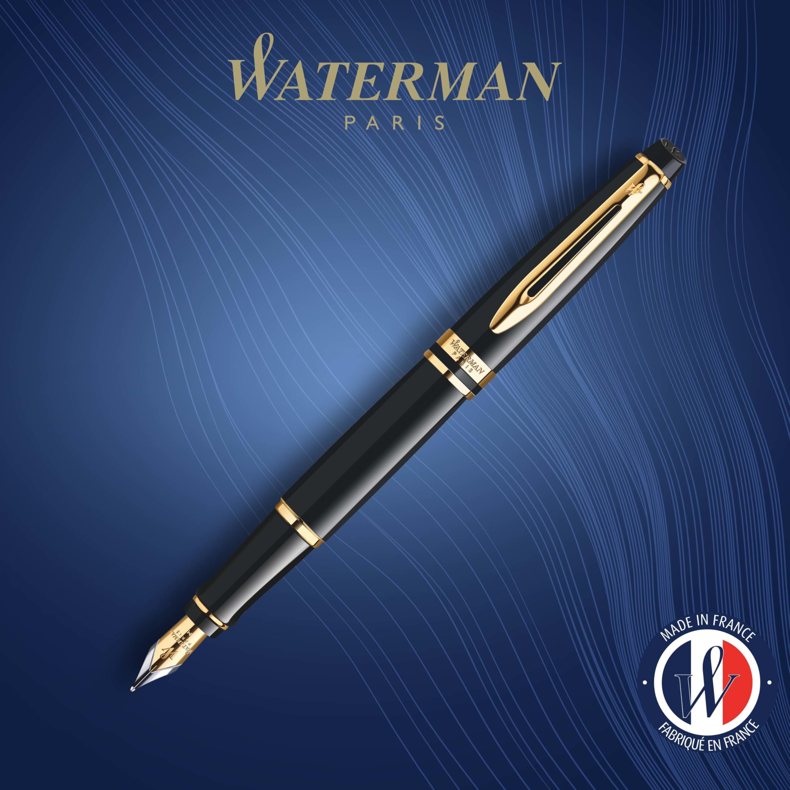 Stylo Plume Expert Waterman Noir Brillant - Coffret Cadeau – Image 2