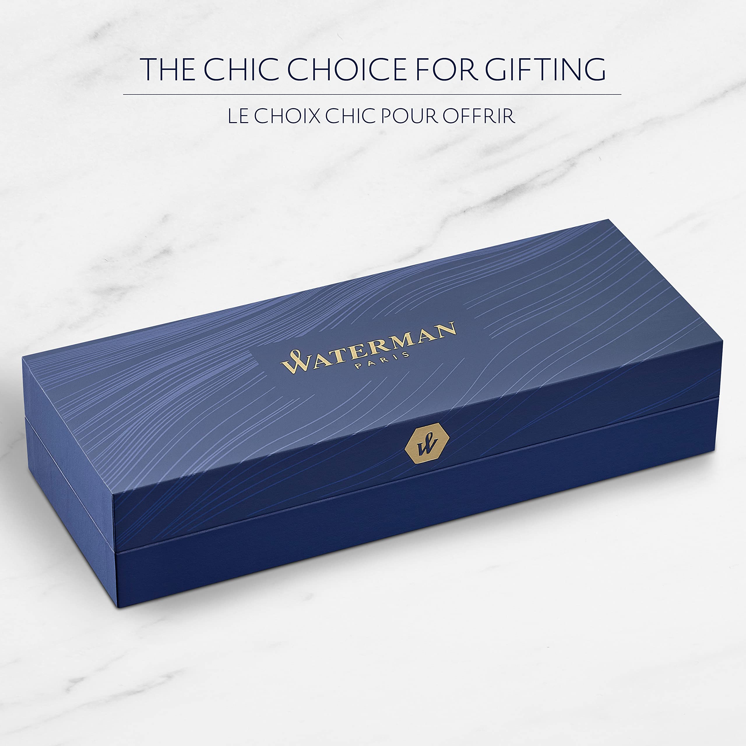 Stylo Plume Hémisphère Waterman - Laque Noire et Bleue, Coffret Cadeau – Image 5