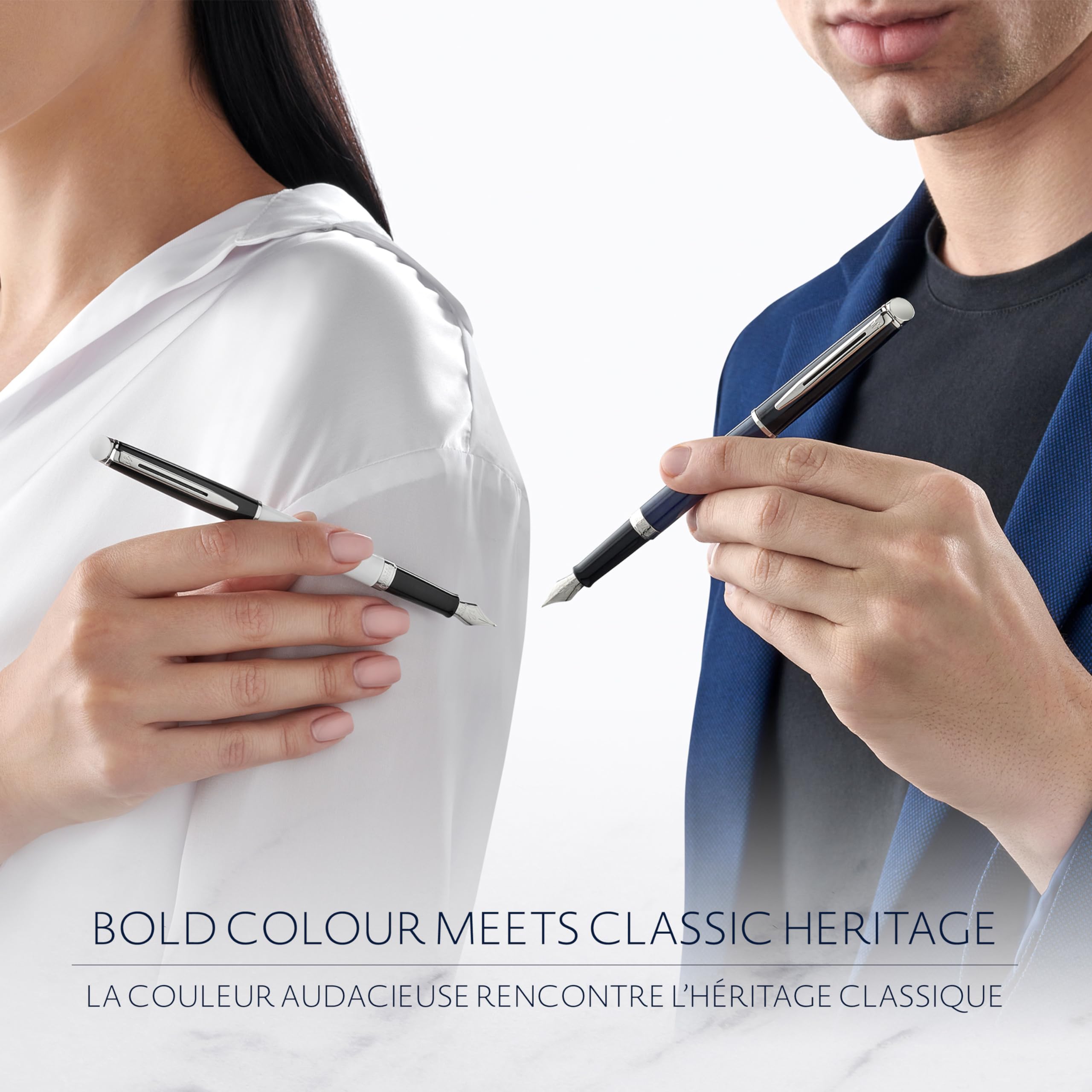 Stylo Plume Hémisphère Waterman - Laque Noire et Bleue, Coffret Cadeau – Image 2