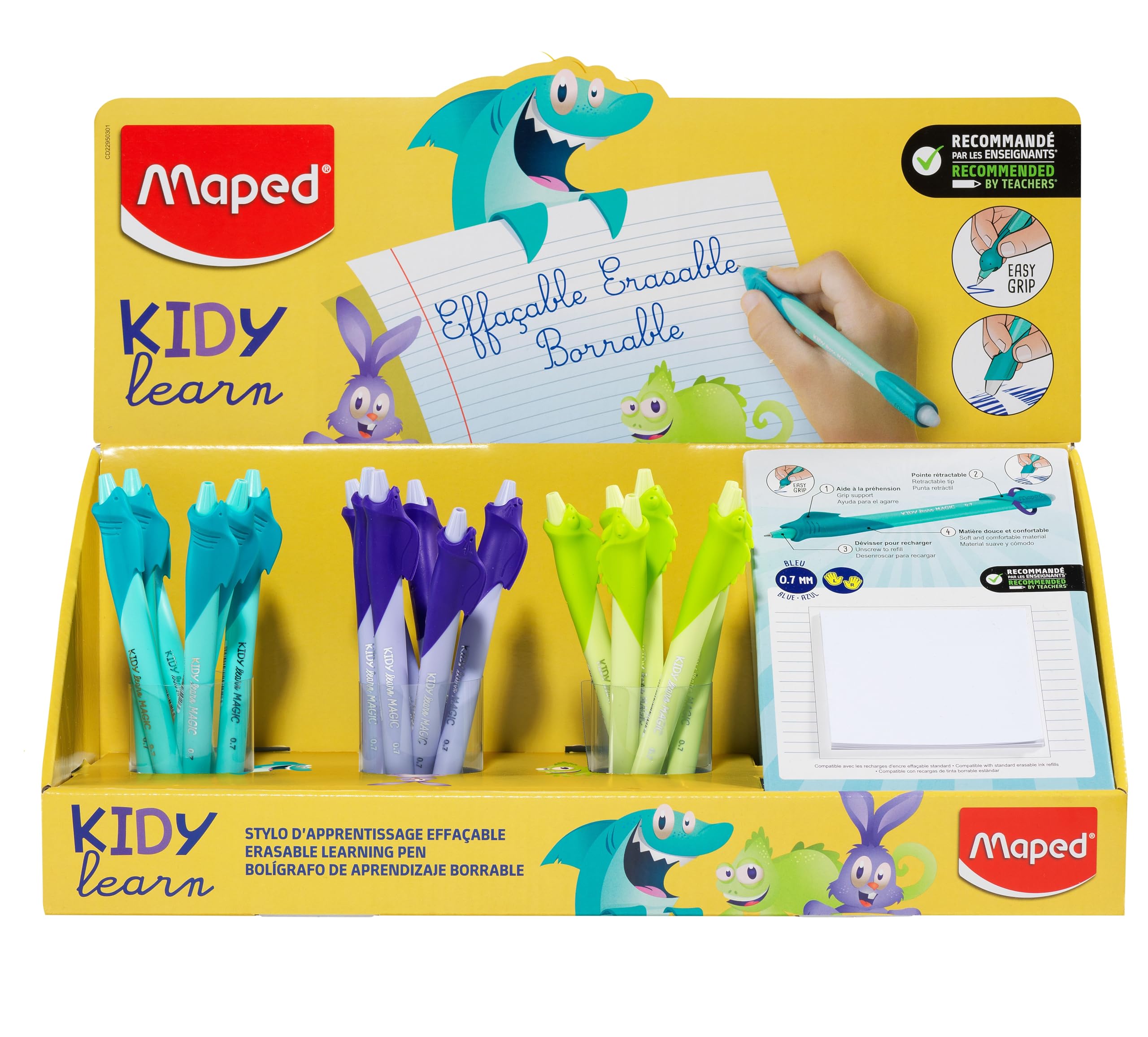 Stylo Effaçable Kidy Learn Maped - Animaux Enfants avec Gomme Intégrée – Image 2