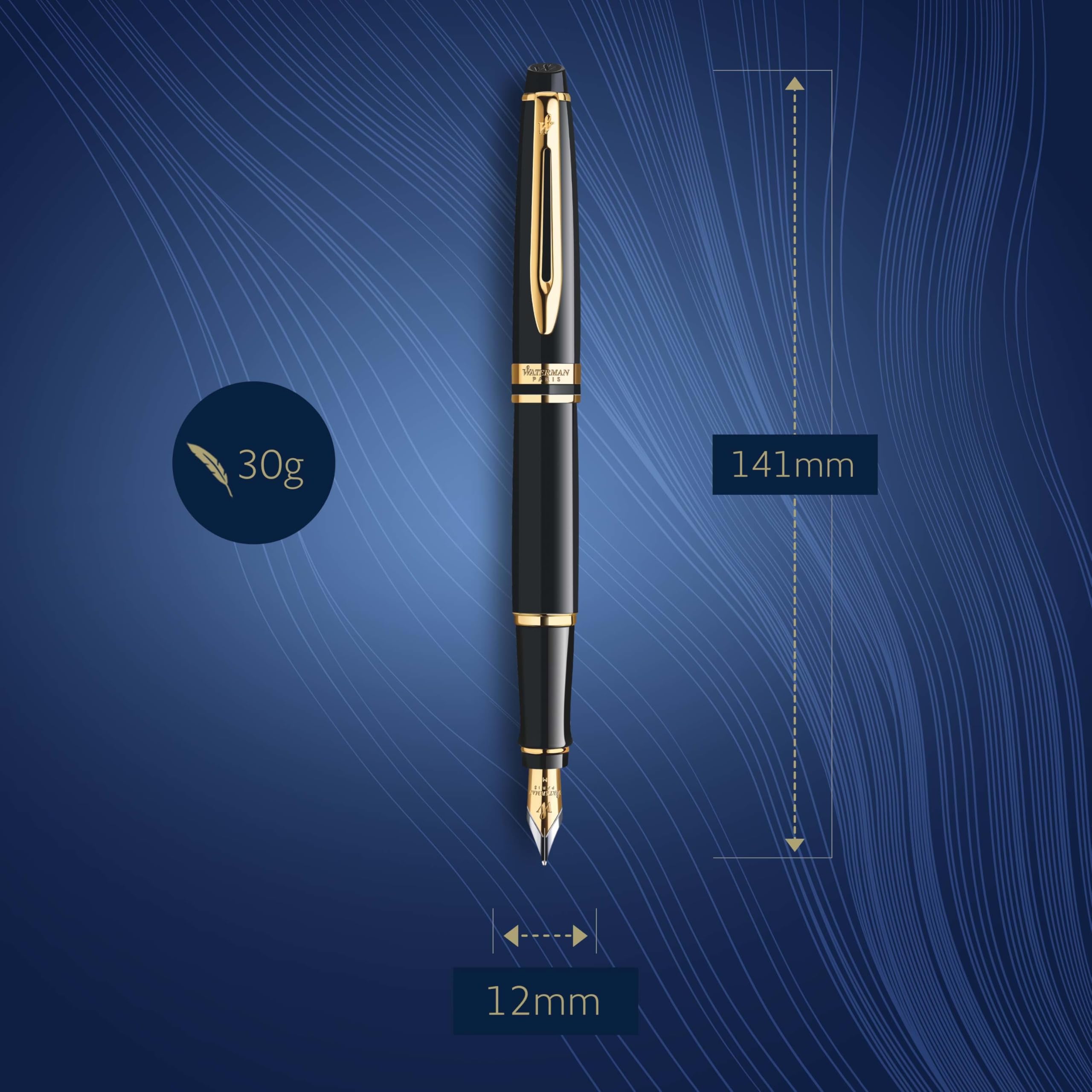 Stylo Plume Expert Waterman Noir Brillant - Coffret Cadeau – Image 3