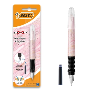 Stylo Plume Rechargeable BIC Xpen - Décor Rose
