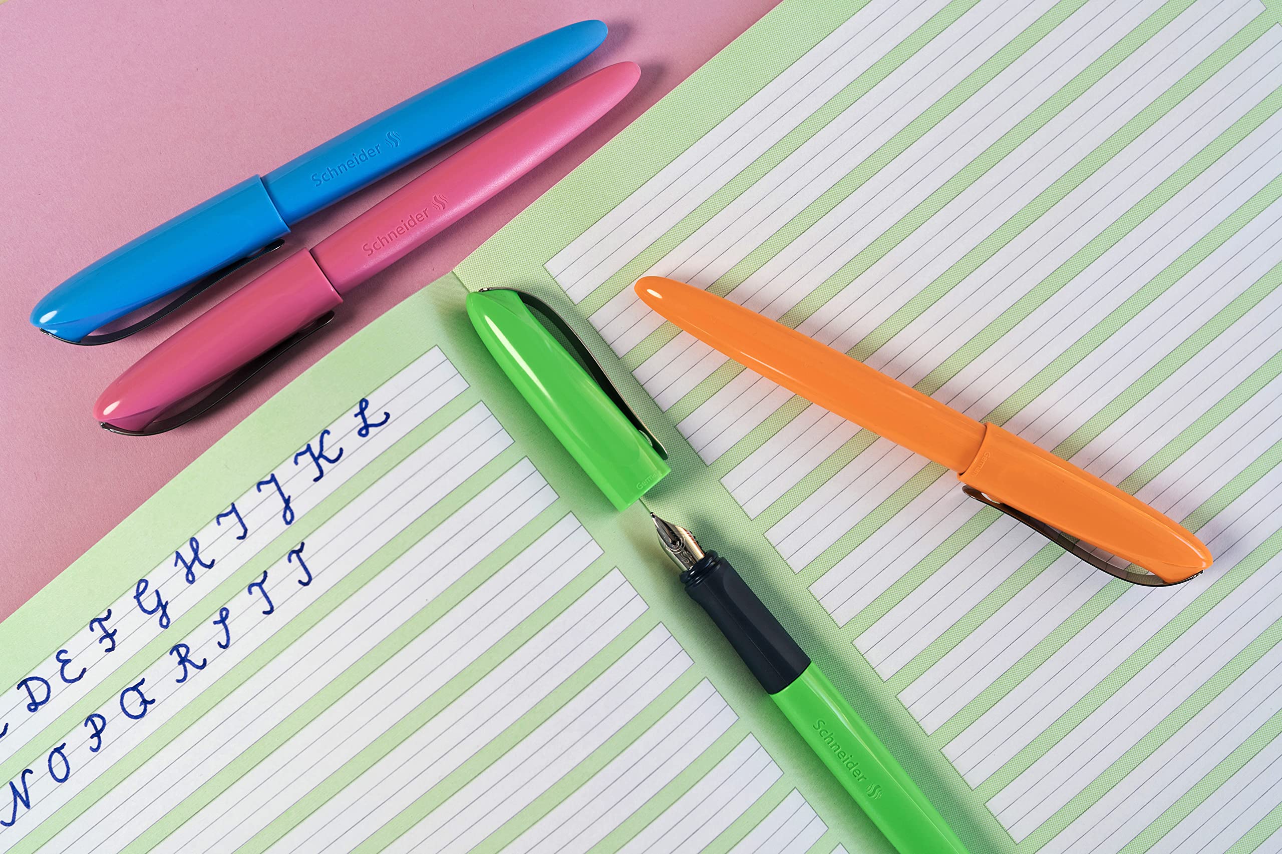 Stylo Plume Débutant Schneider Wavy Vert - Ambidextre – Image 2