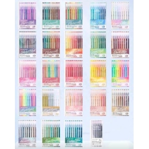 Lot de 213 stylos gel 207 couleurs pour dessin et coloriage - vue 2