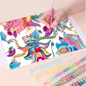 Lot de 213 stylos gel 207 couleurs pour dessin et coloriage - vue 3