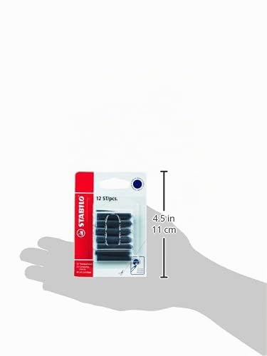 Recharge Cartouche Encre Effaçable Bleu STABILO - Lot de 12 – Image 3