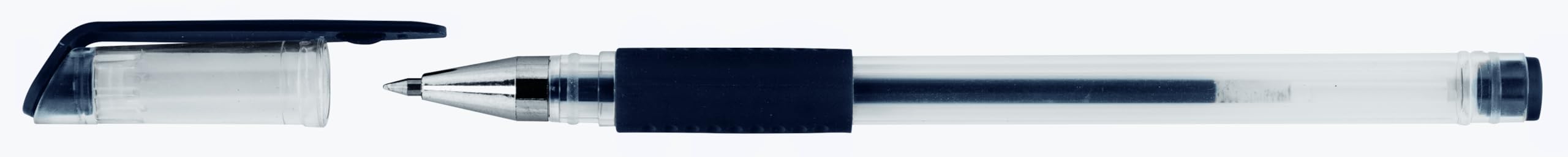 Lot de 50 Stylos Bille Gel Noir Officer Products - Poignée Caoutchouc – Image 3