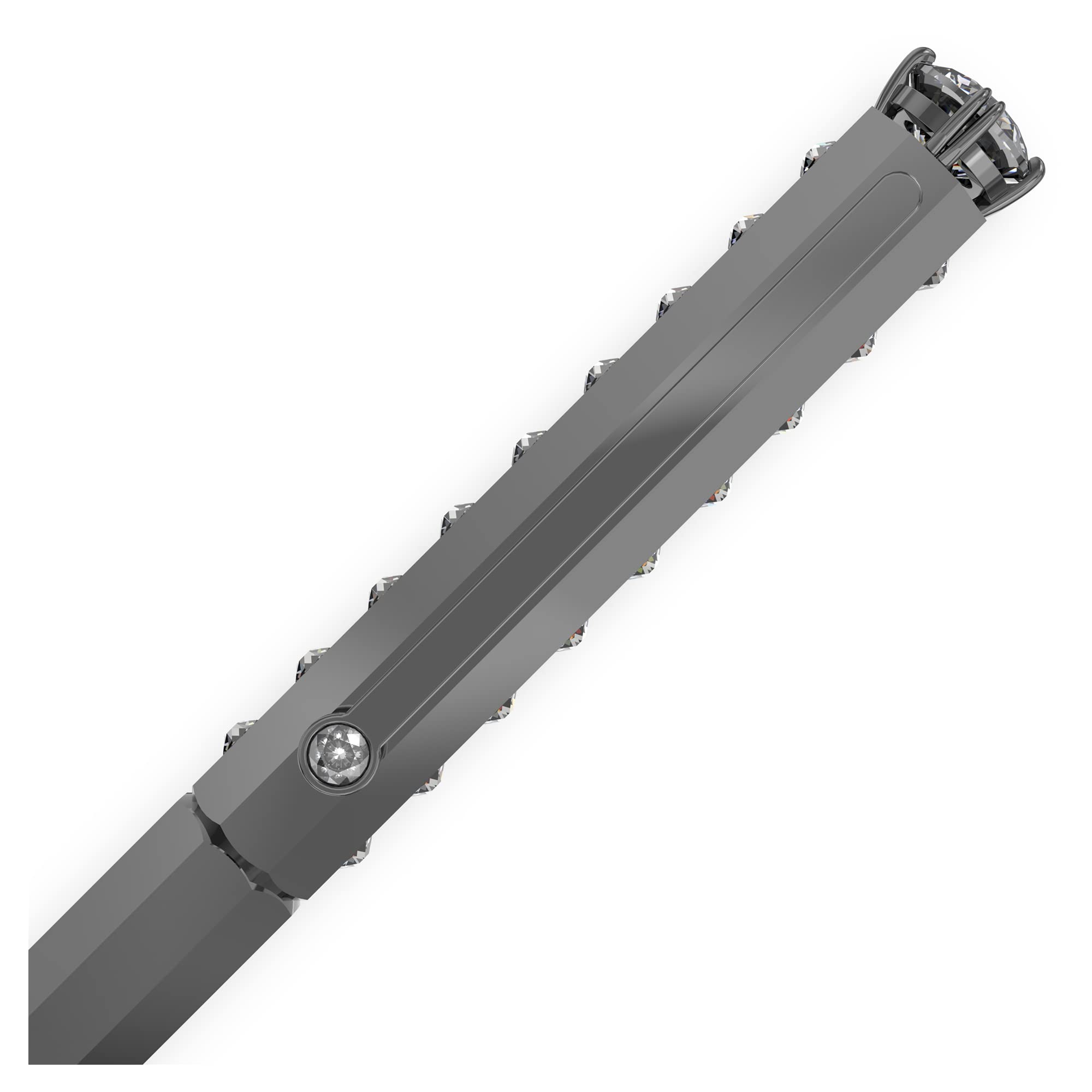 Stylo Bille Classique Swarovski en Métal Chromé - Noir – Image 4