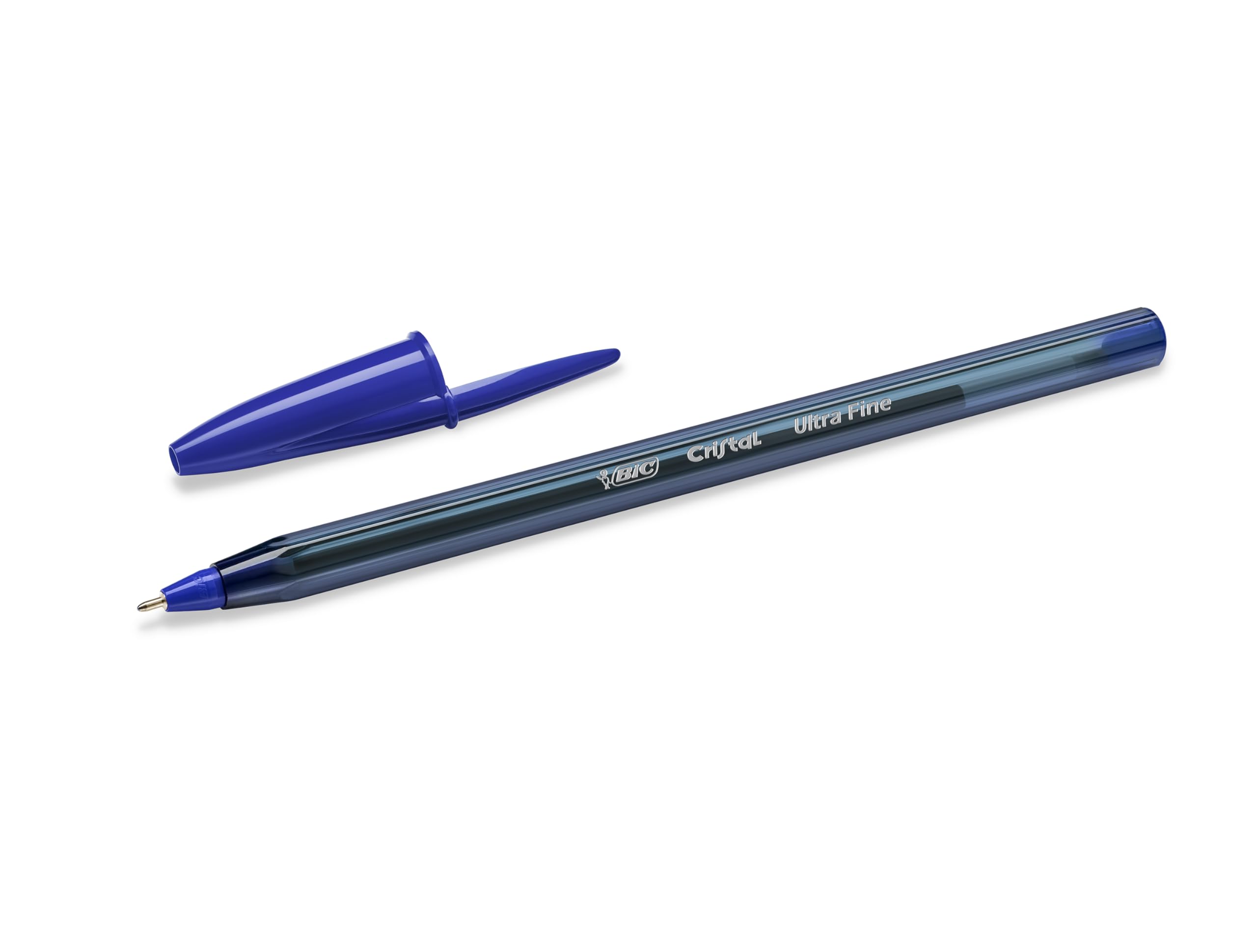 Stylo Bille Cristal Exact Bic Pointe Aiguille 0,7 mm - Bleu, Boîte de 20 – Image 3
