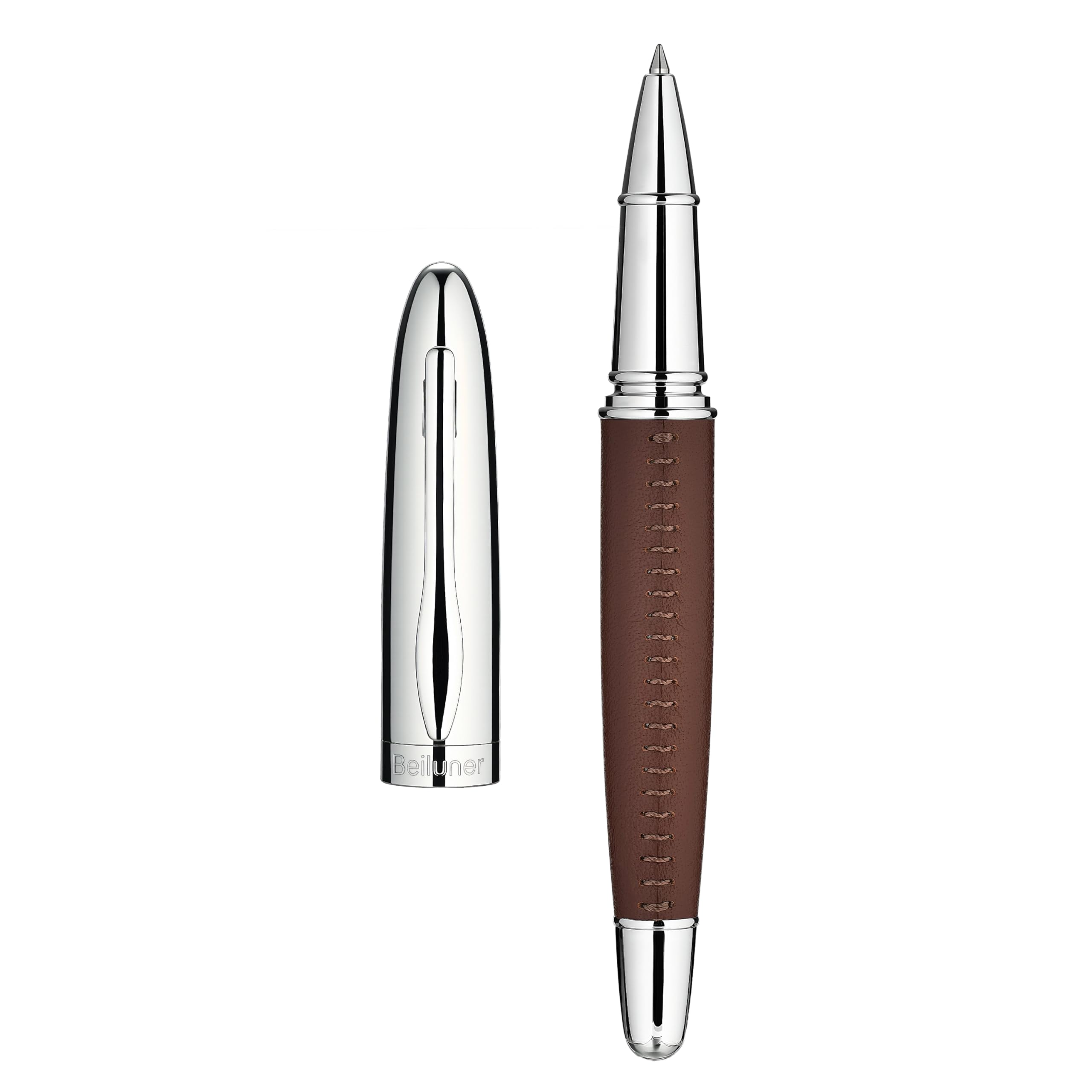 Stylo Roller Cuir de Luxe BEILUNER 318 - Fait Main