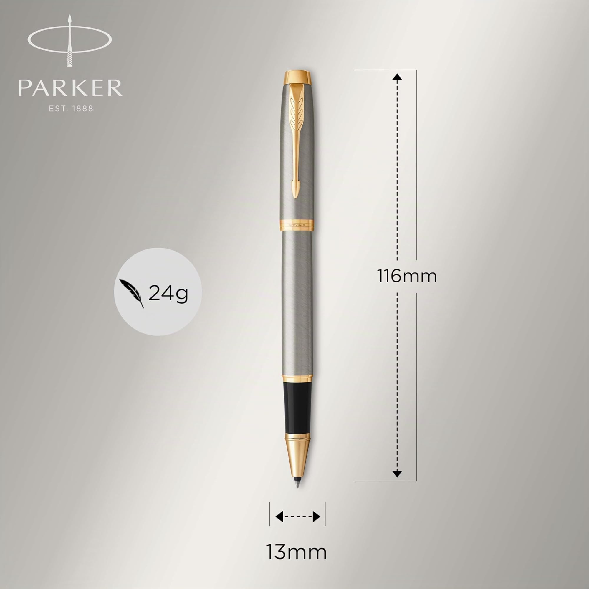 Stylo Roller Parker IM Métal Brossé - Coffret Cadeau – Image 3