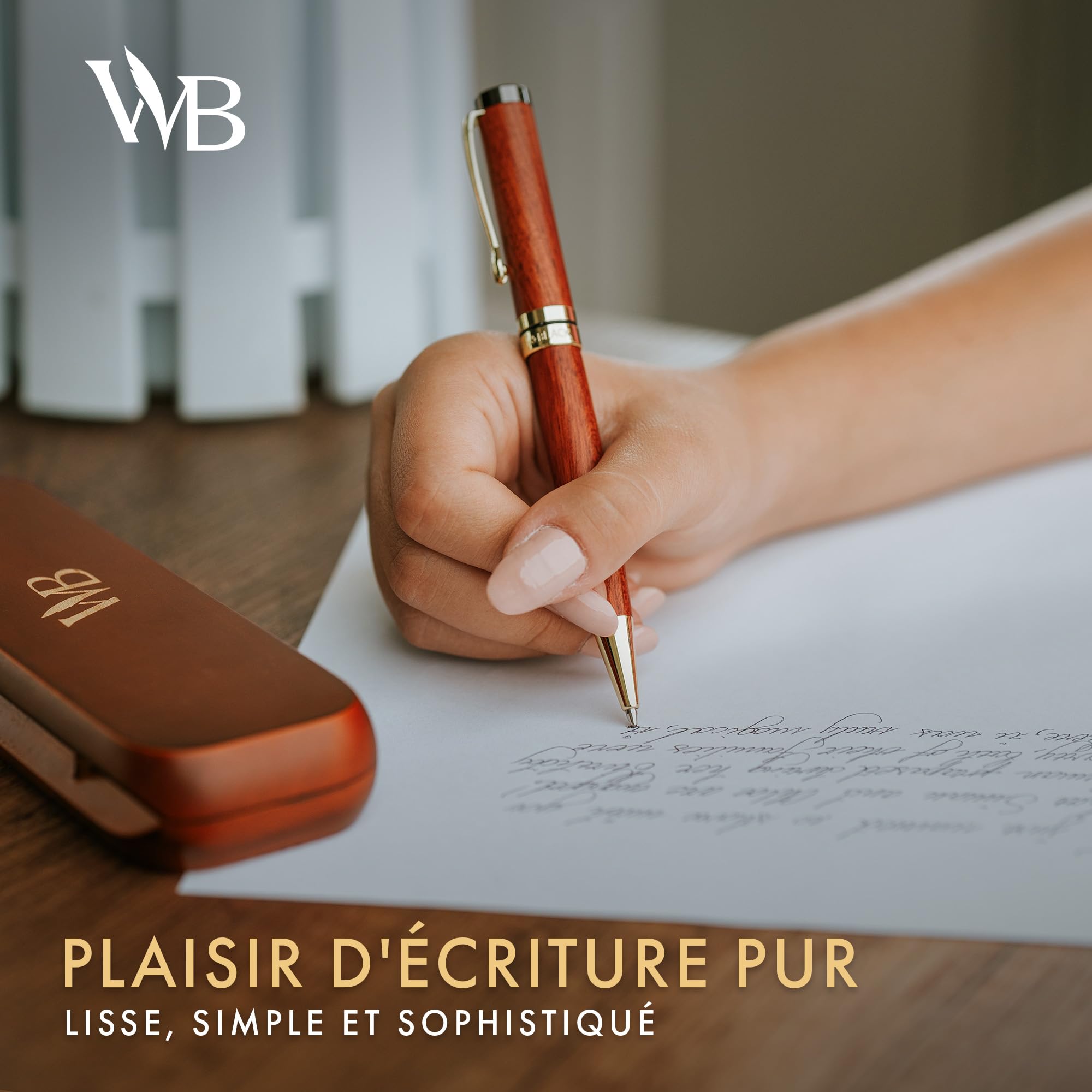 Stylo Bille Bambou Bois de Rose Wordsworth and Black - Coffret Cadeau – Image 4