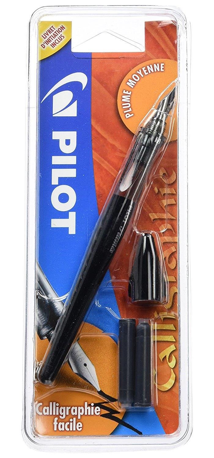 Stylo Plume Pilot Plumix Plume Moyenne - Cartouche Encre Noire 0,58mm
